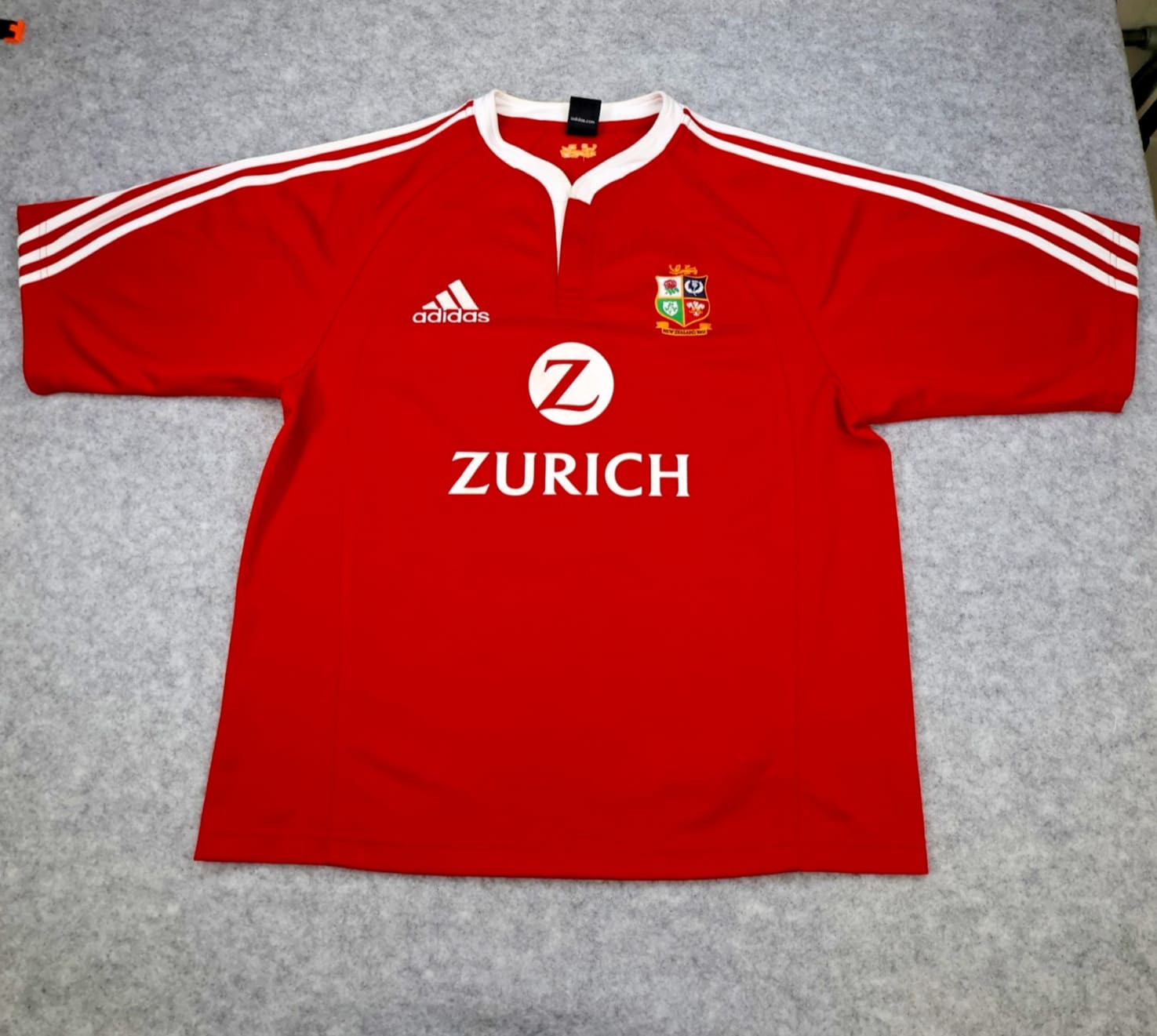 Vintage British & Irish Lions Rugby Shirt Large Zurich Adidas Jersey 2005 3102