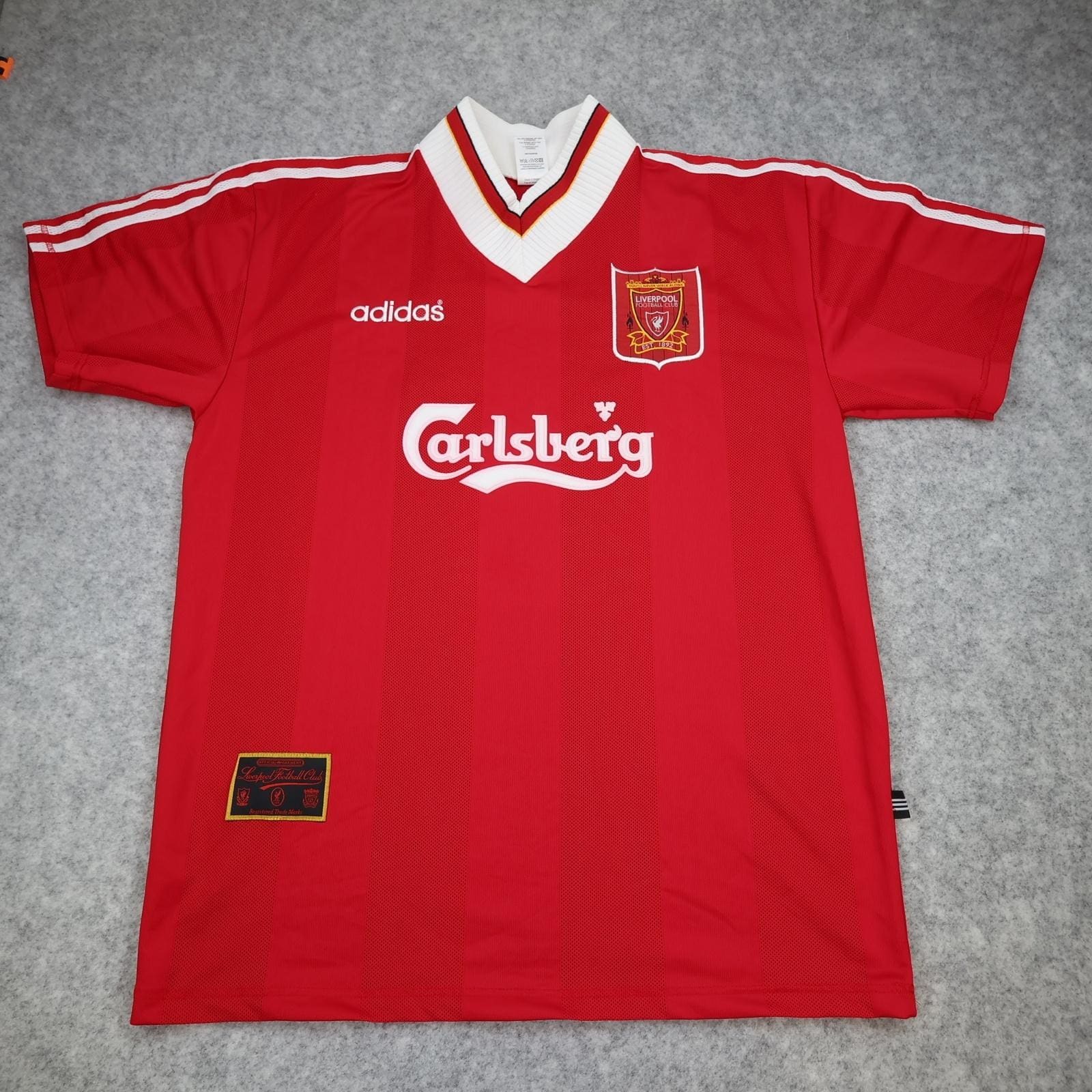 Vintage Liverpool Shirt Mens XL Red Home 1995 1996 Football Soccer Adidas Jersey