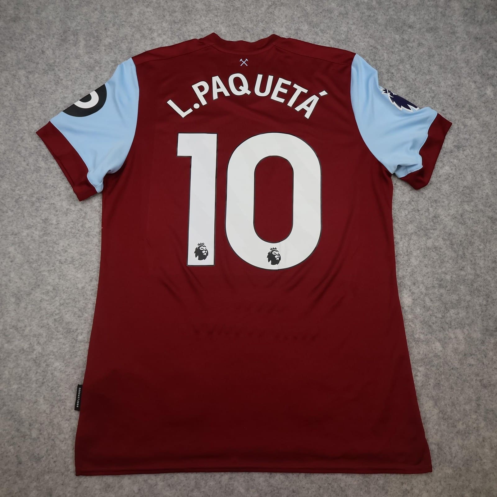 West Ham United Shirt Mens Large Red Home Umbro L Paqueta 10 Soccer Jersey