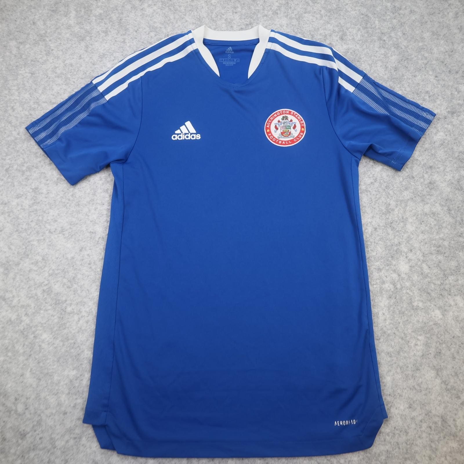Accrington Stanley Training Shirt Mens Small Blue EFL Football Adidas Jersey