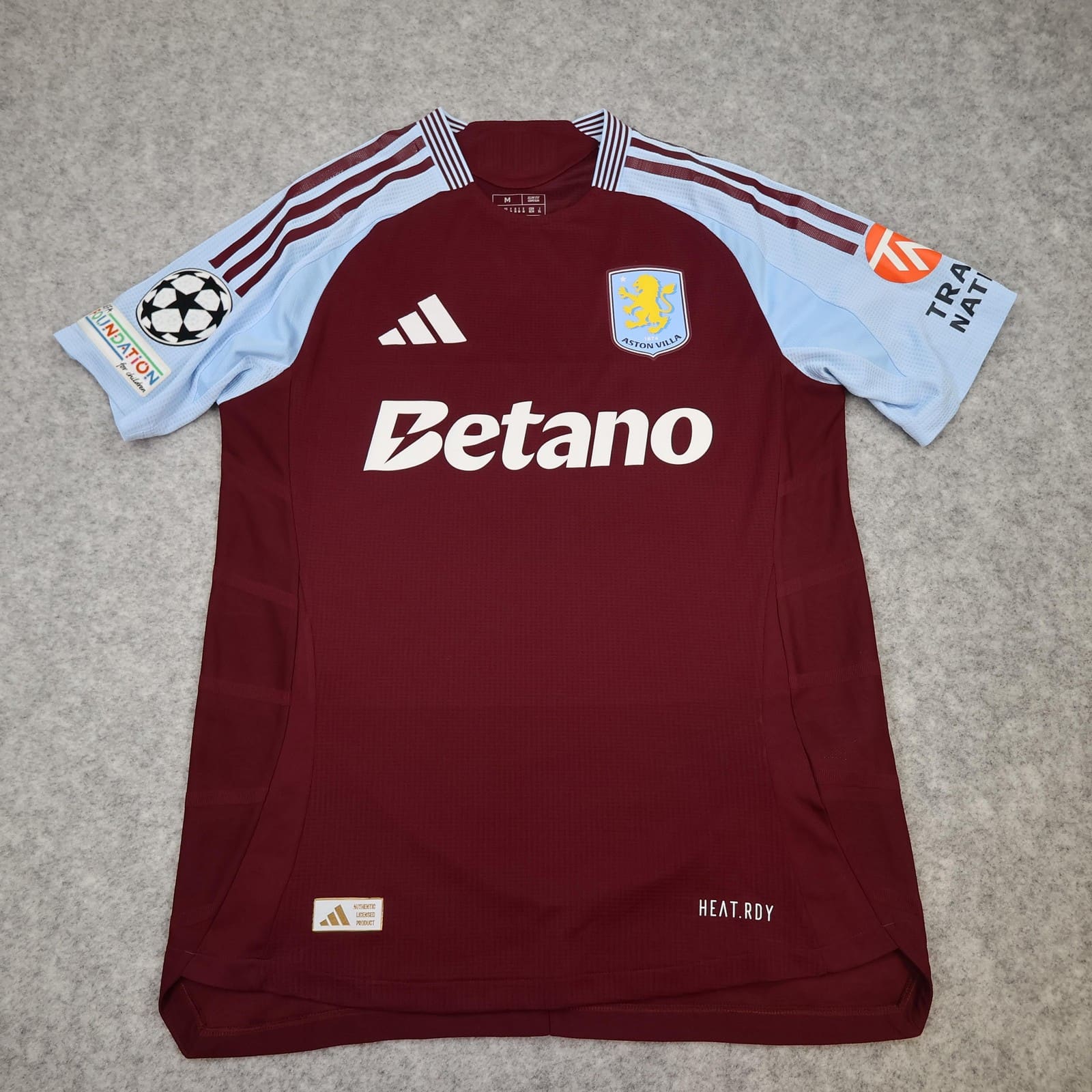 Aston Villa Shirt Mens Medium Red Home 2024 2025 Authentic Football Adidas UCL