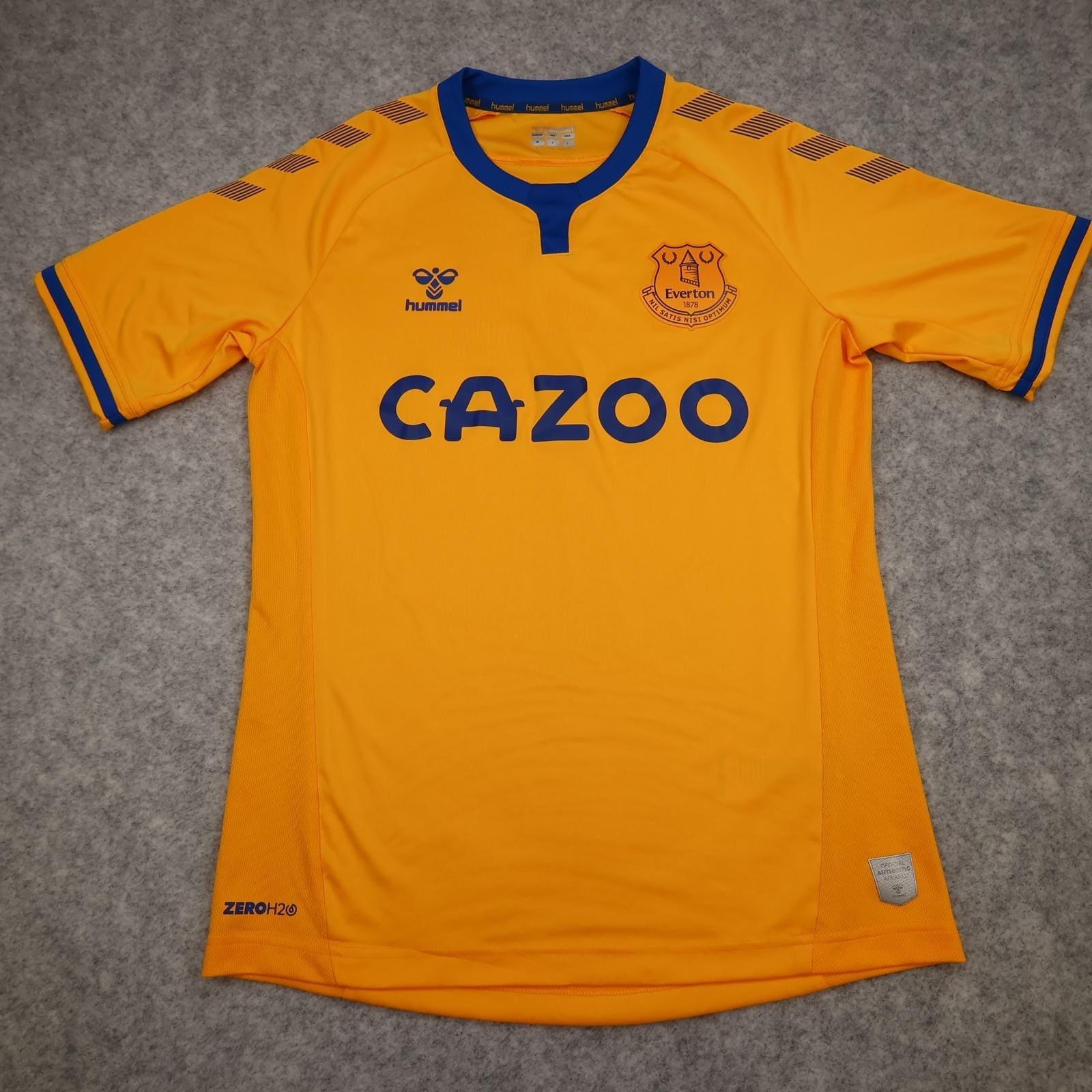 Everton Shirt Mens Medium Yellow Away 2020 2021 Football Hummel Cazoo Jersey