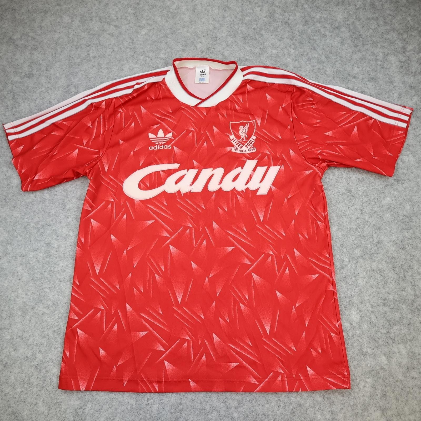 Vintage Liverpool Shirt Mens Medium Red 1989 1991 Adidas Candy Soccer Jersey