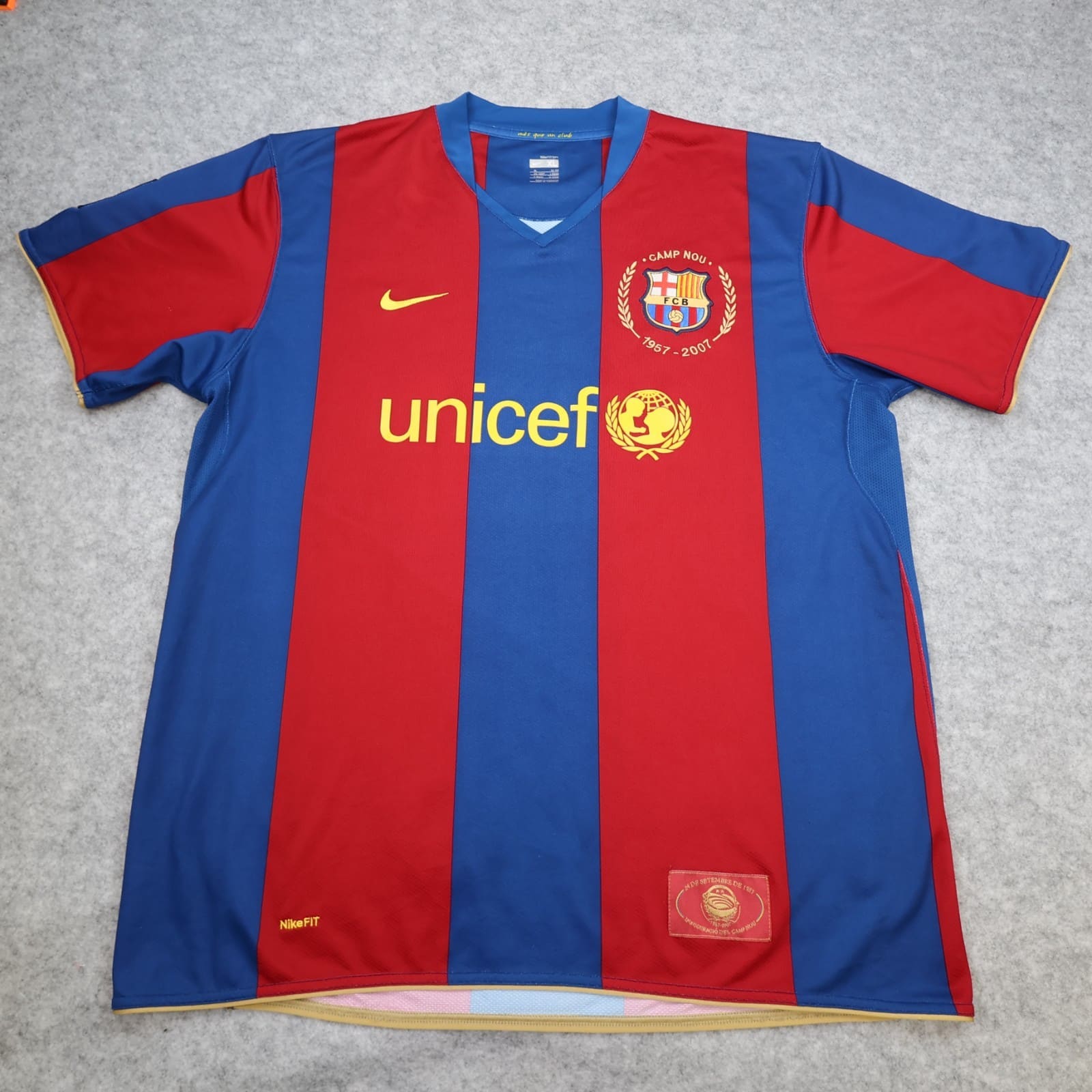 Vintage Barcelona Shirt Extra Large Red Home Kit 2007 2008 Nike Soccer Jersey