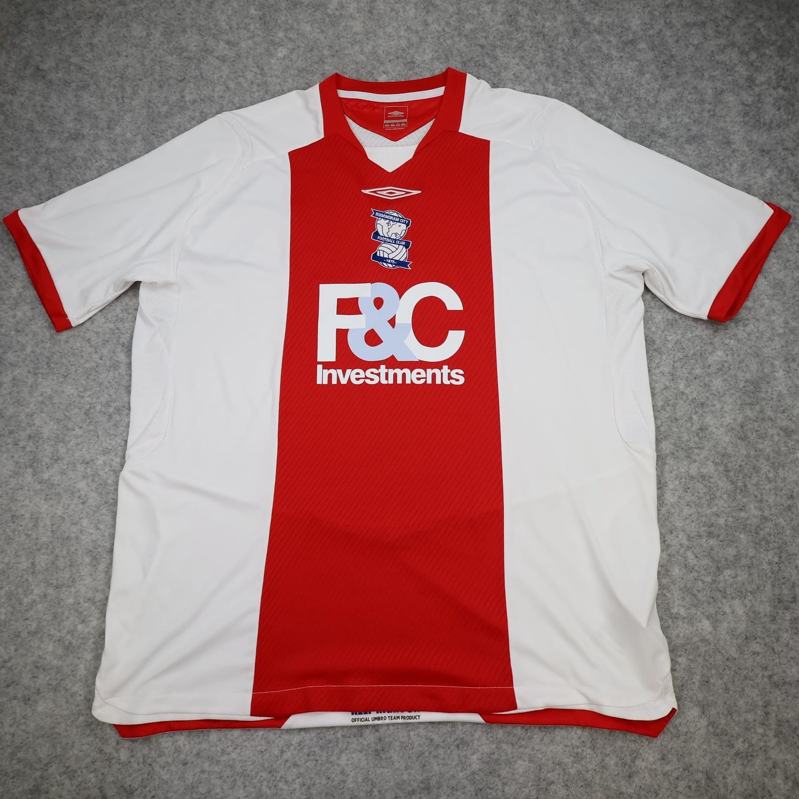 Birmingham City Shirt Mens 2XL White Away Football Umbro 2008 2009 Jersey
