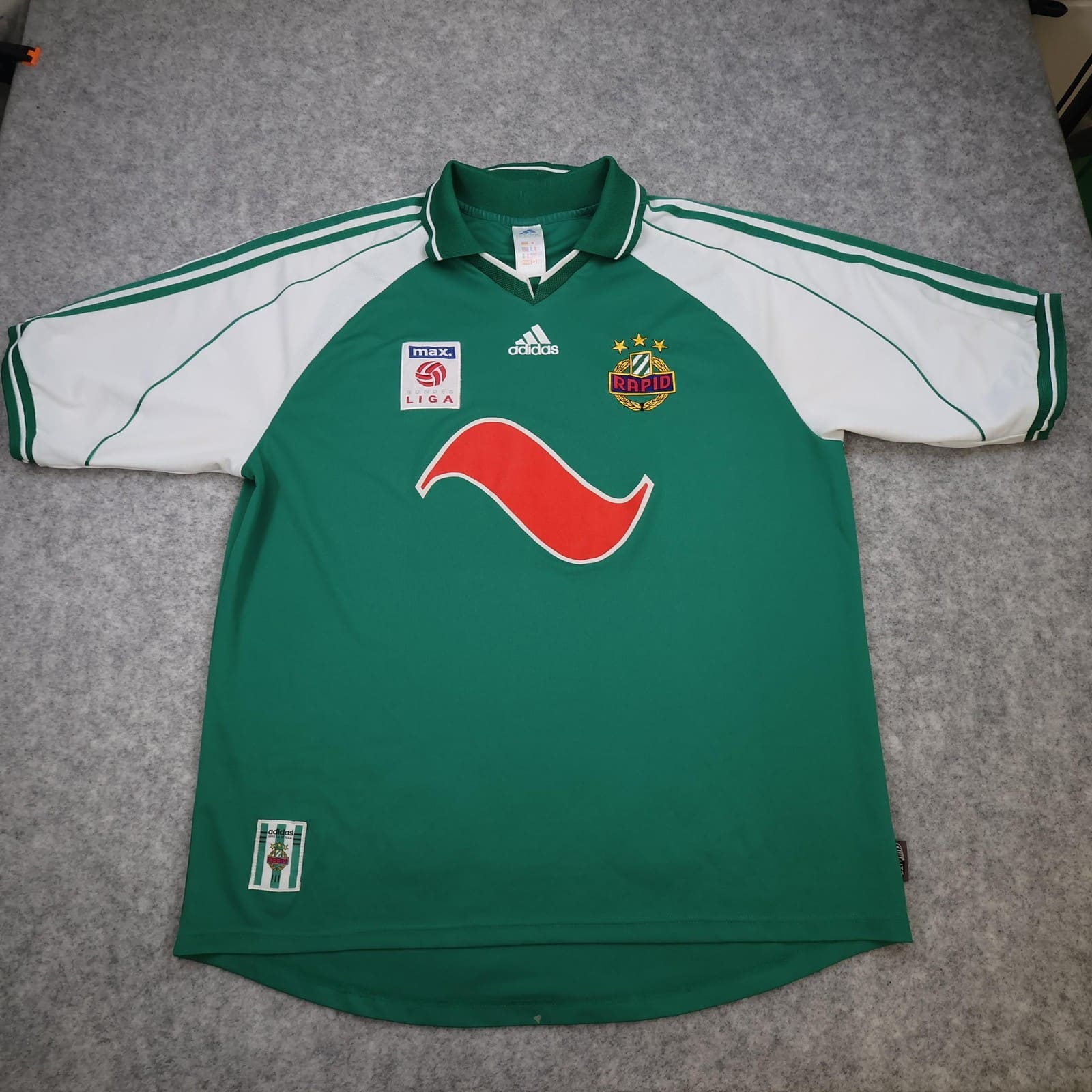 Vintage Rapid Vienna Shirt Mens Large Green Home 1999 2000 Soccer Adidas Jersey