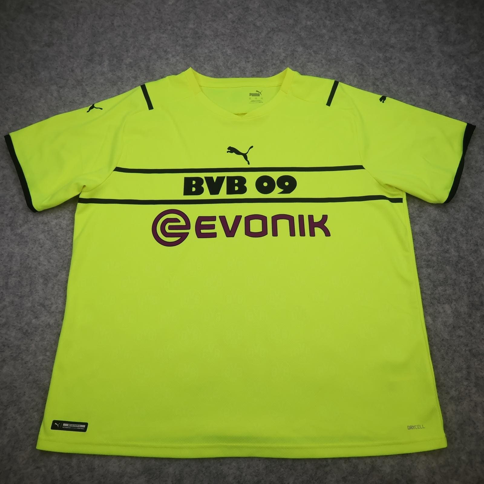 Borussia Dortmund Shirt Mens 2XL Yellow 3rd Kit 2021 2022 Football Puma Evonik