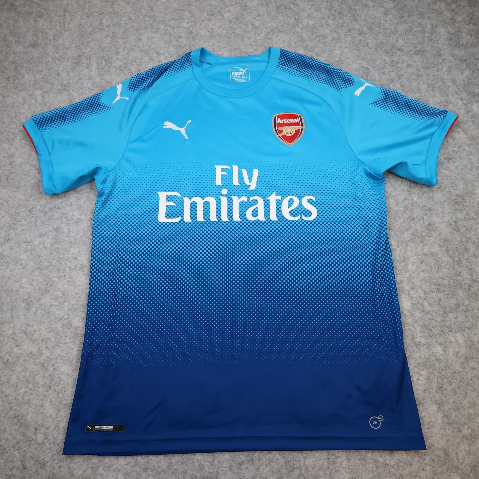 Arsenal Shirt Mens Large Blue Away 2017 2018 Football Puma Fly Emirates