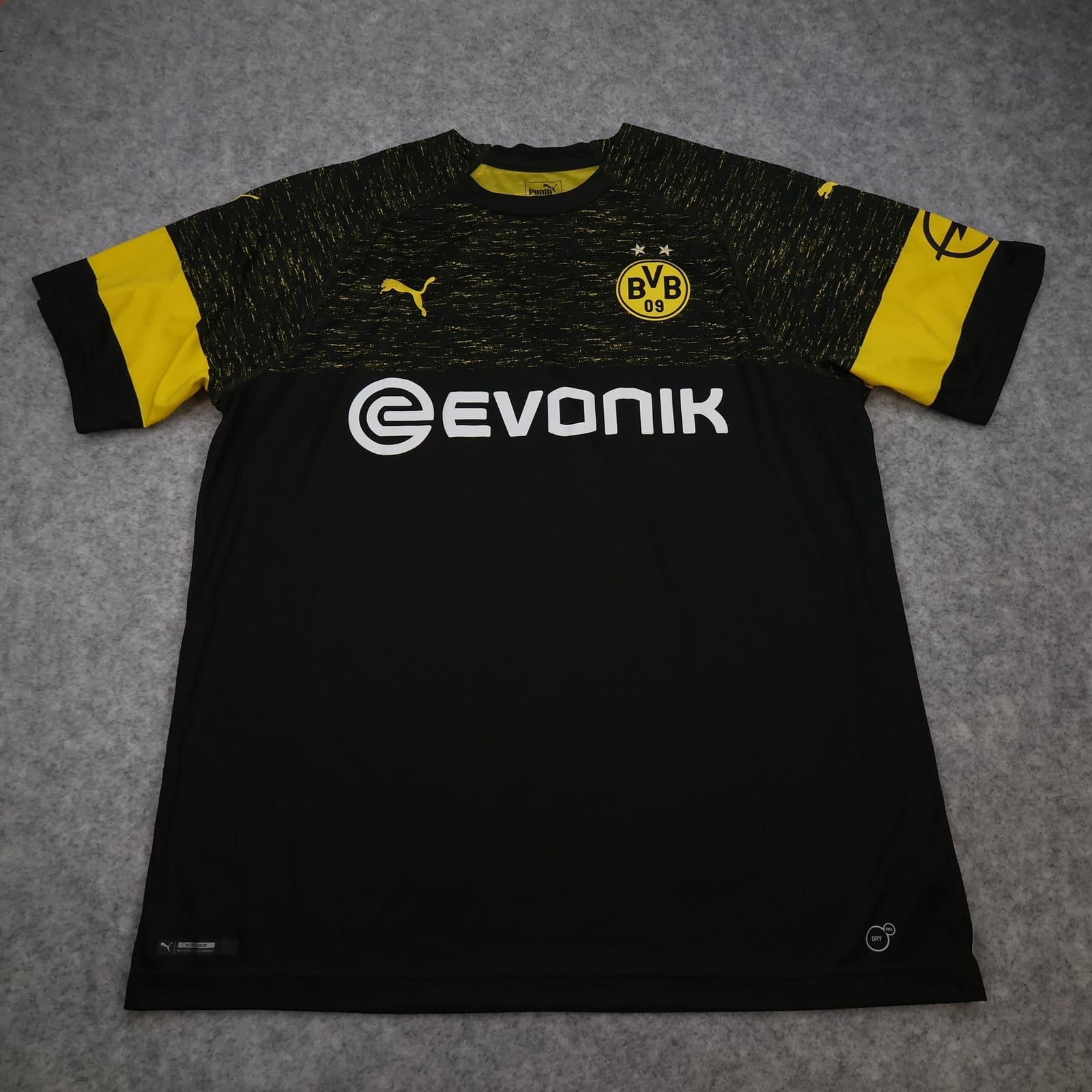 Borussia Dortmund Shirt Mens 2XL Away Black Yellow 2018 2019 Puma Jersey