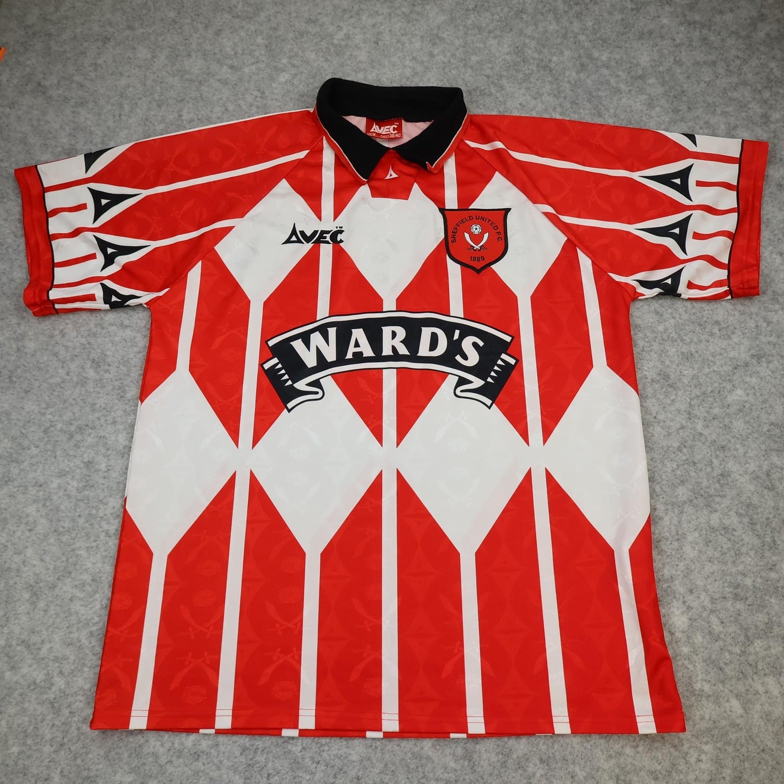 Vintage Sheffield United Shirt Medium Red Home 1995 1996 Avec Soccer Jersey
