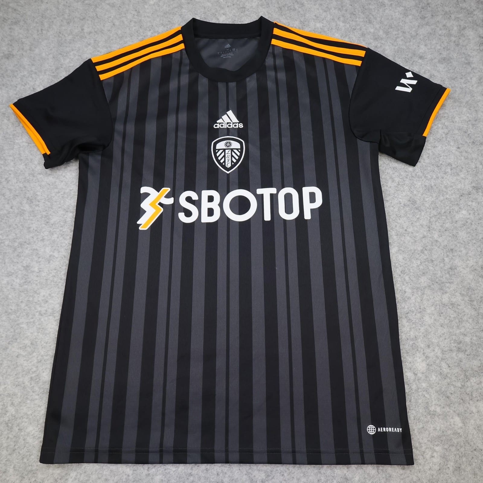 Leeds United Shirt Mens Medium Black Third 2022 2023 Adidas Soccer Jersey