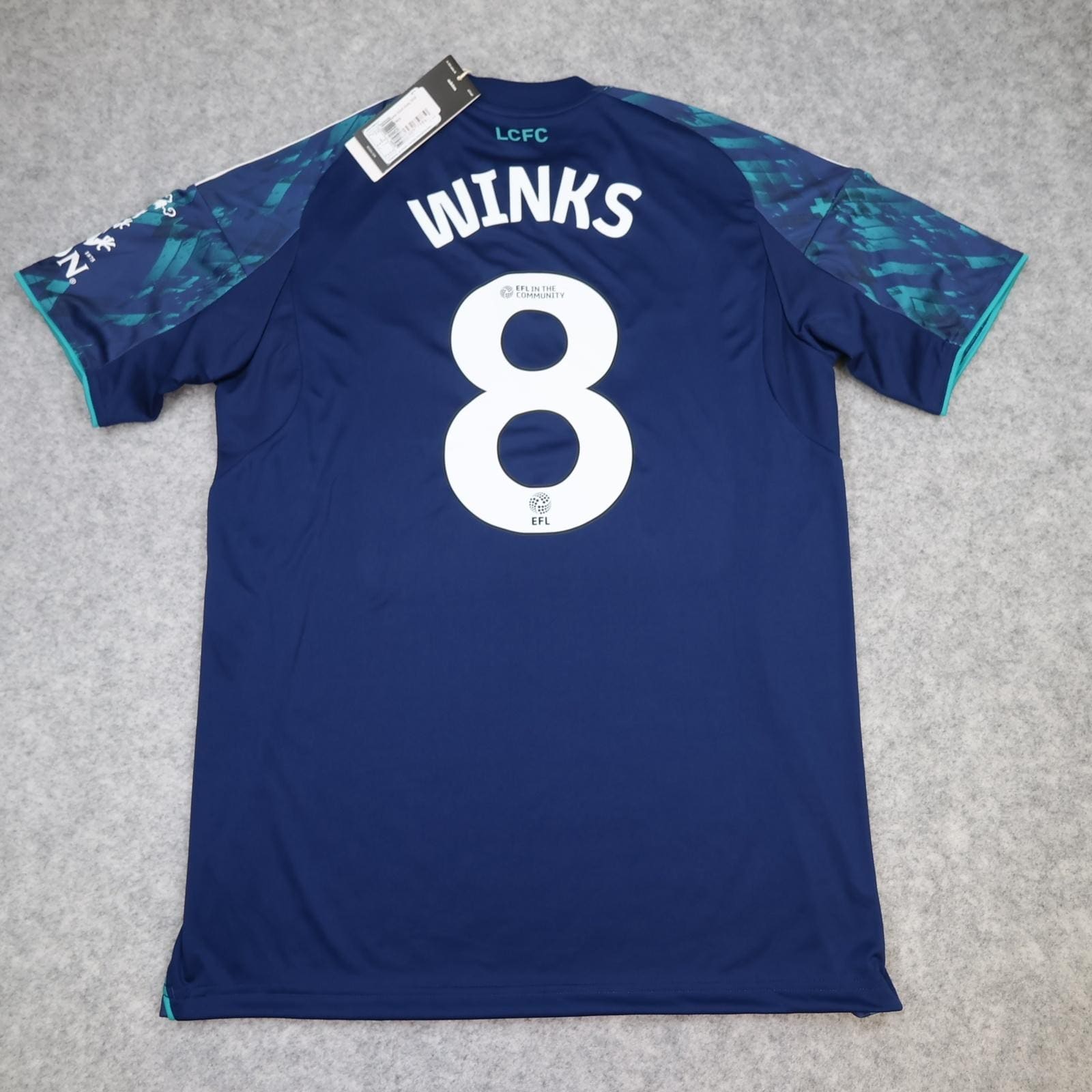 Leicester City Shirt Mens Medium Blue Away 2025 Adidas Winks 8 EFL Soccer Jersey