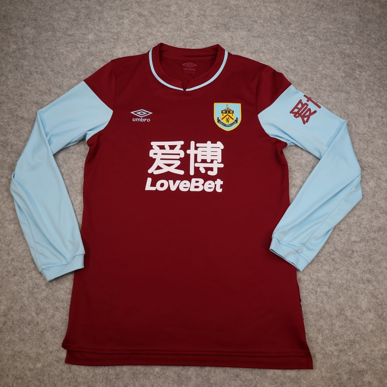 Burnley Football Home Medium Shirt Umbro Long sleeve 2020 2021