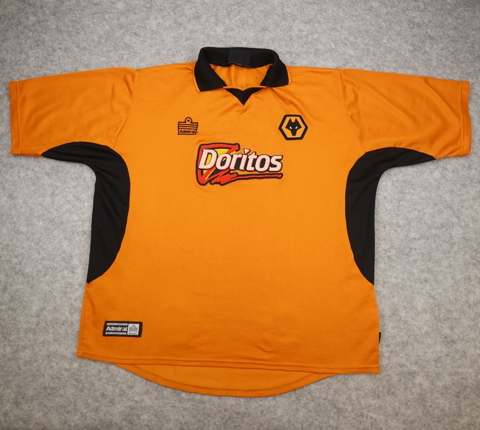 Vintage Wolves Football Shirt Large Orange Home Kit 2002 2004 Admiral Jersey