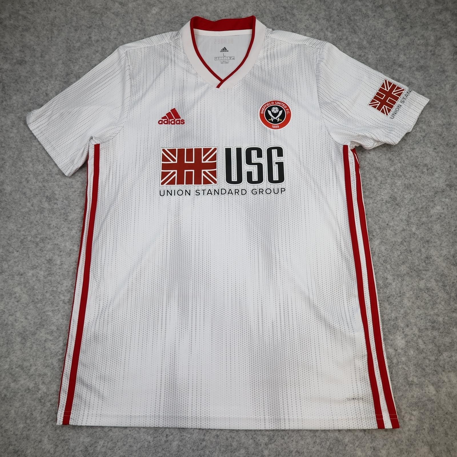 Sheffield United Shirt Mens Large White 2019 2020 Adidas Soccer Jersey USG