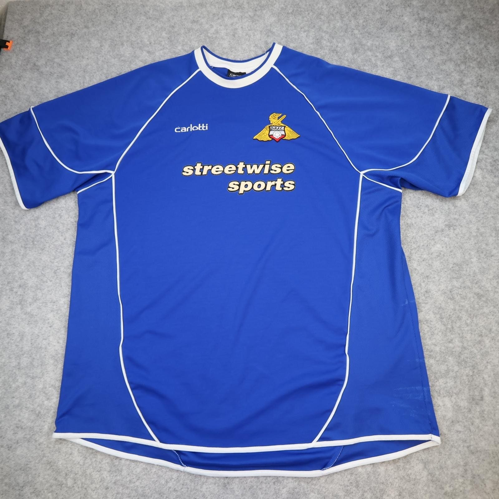 Doncaster Rovers Shirt Mens 3XL Blue Home 2003 2004 Soccer Carlotti Jersey