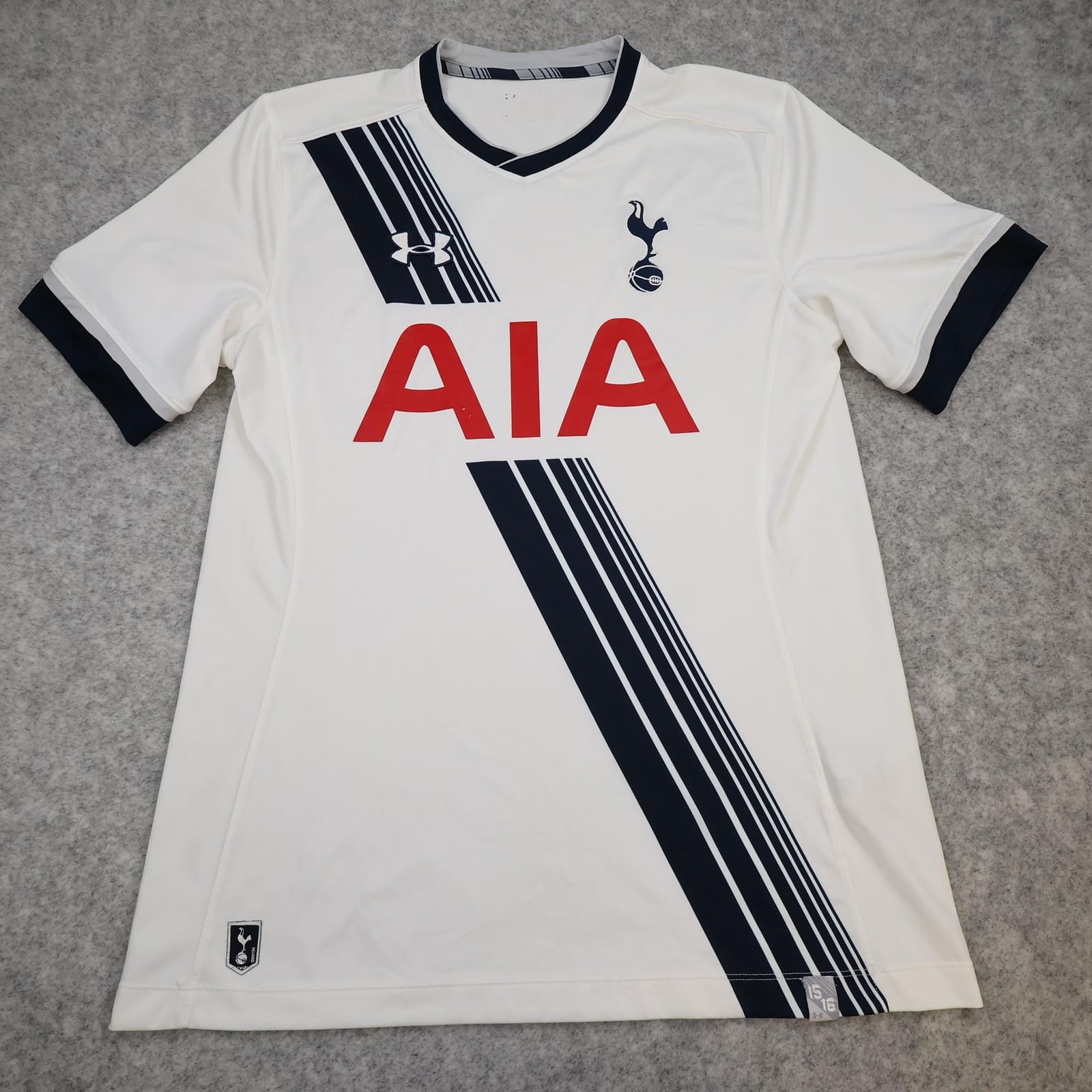 Tottenham Hotspur Shirt Mens Large White Home 2015 2016 Under Armour AIA Jersey