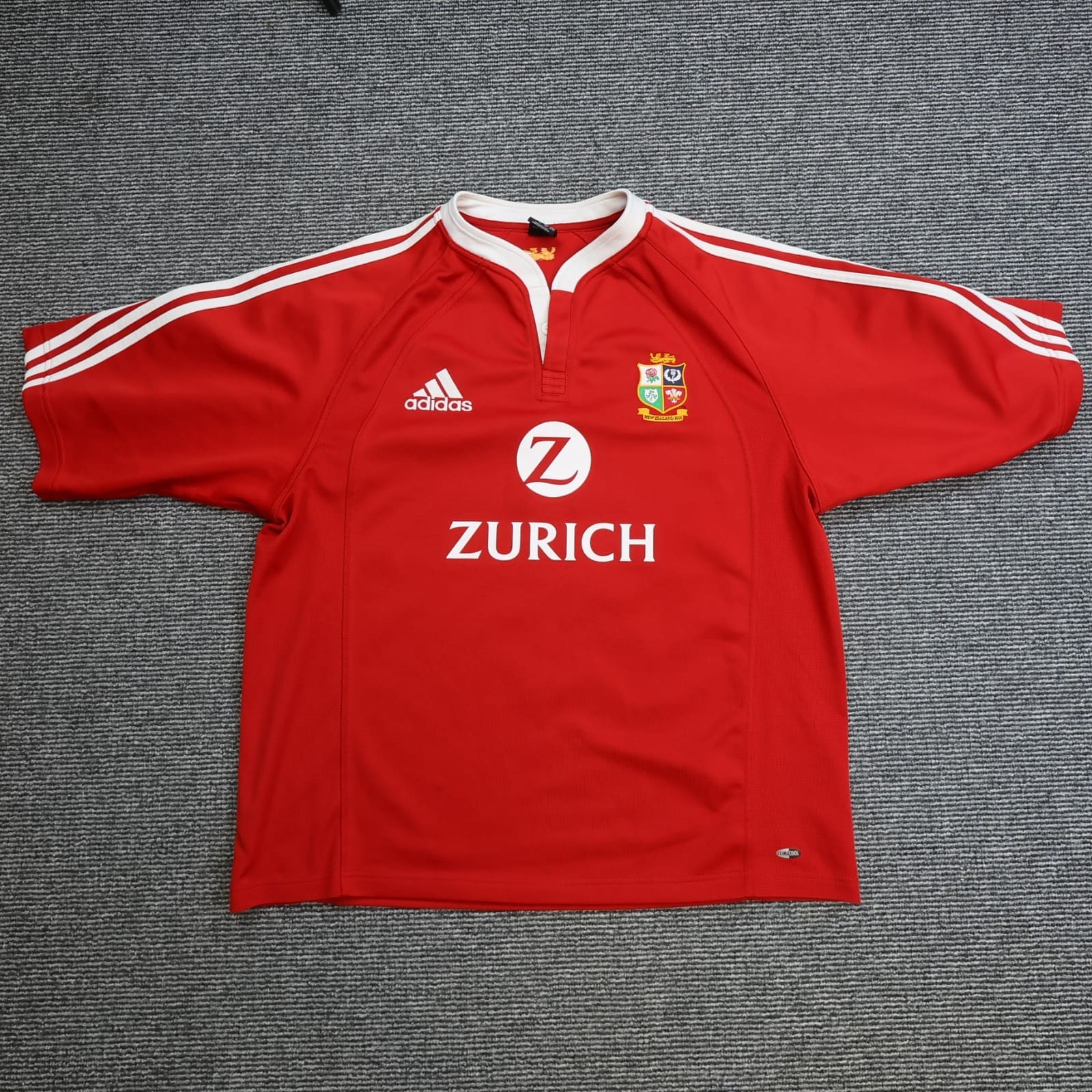 Vintage British & Irish Lions Rugby Shirt Extra Large Zurich Adidas Jersey 2005