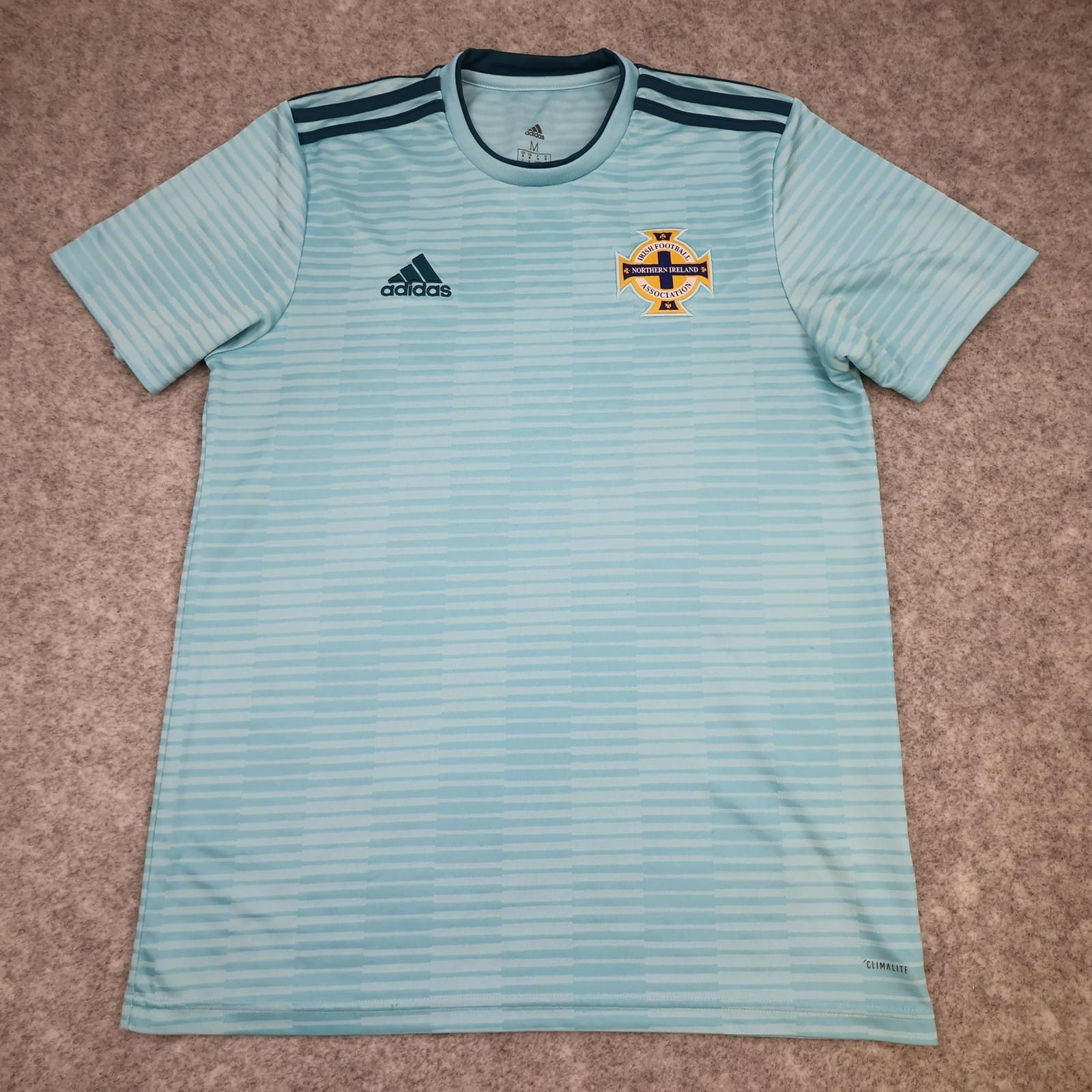 Northern Ireland Shirt Mens Medium Blue Away 2018 2019 Football Adidas Jersey