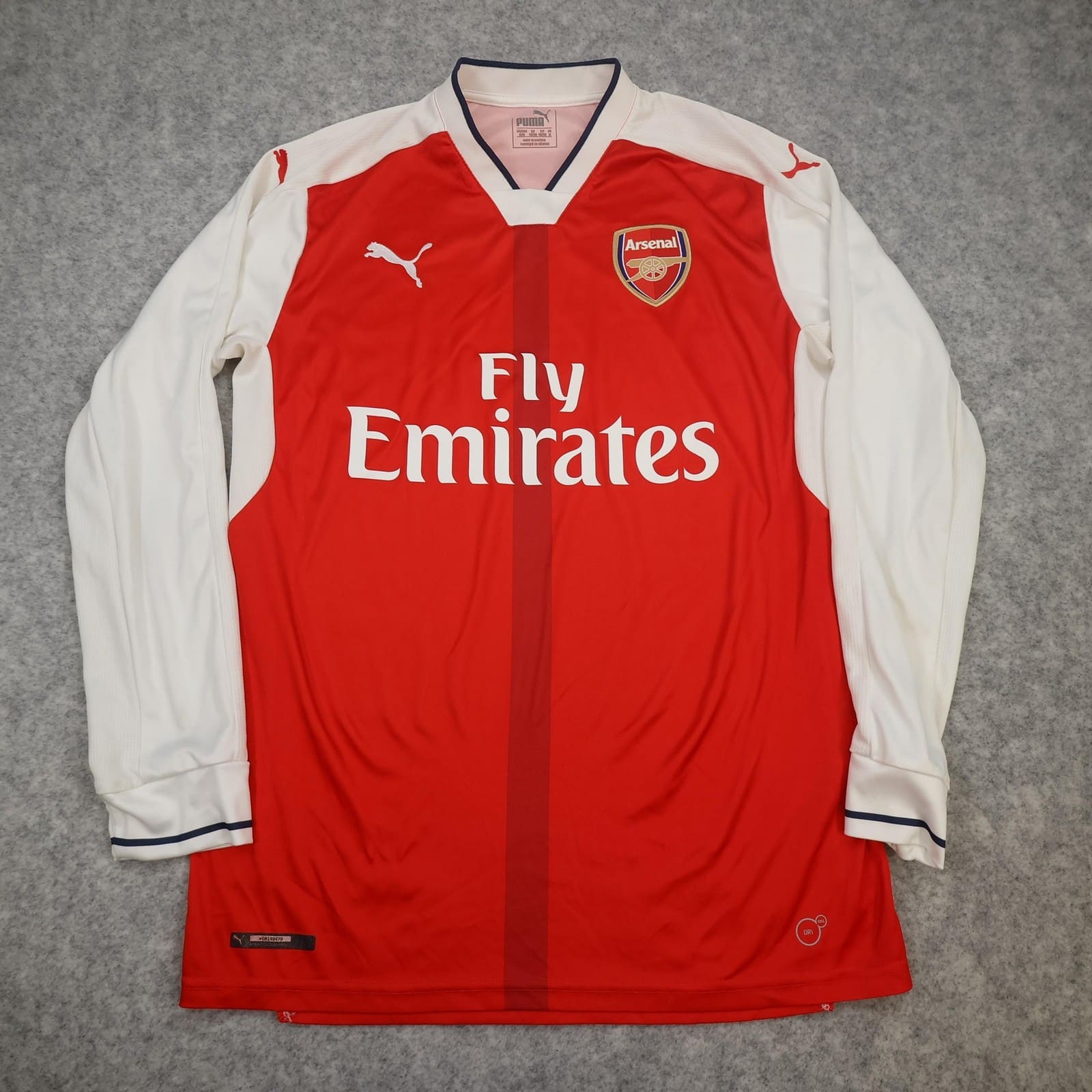 Arsenal Shirt Mens Medium Red Home Long Sleeve 2016 2017 Football Puma Jersey