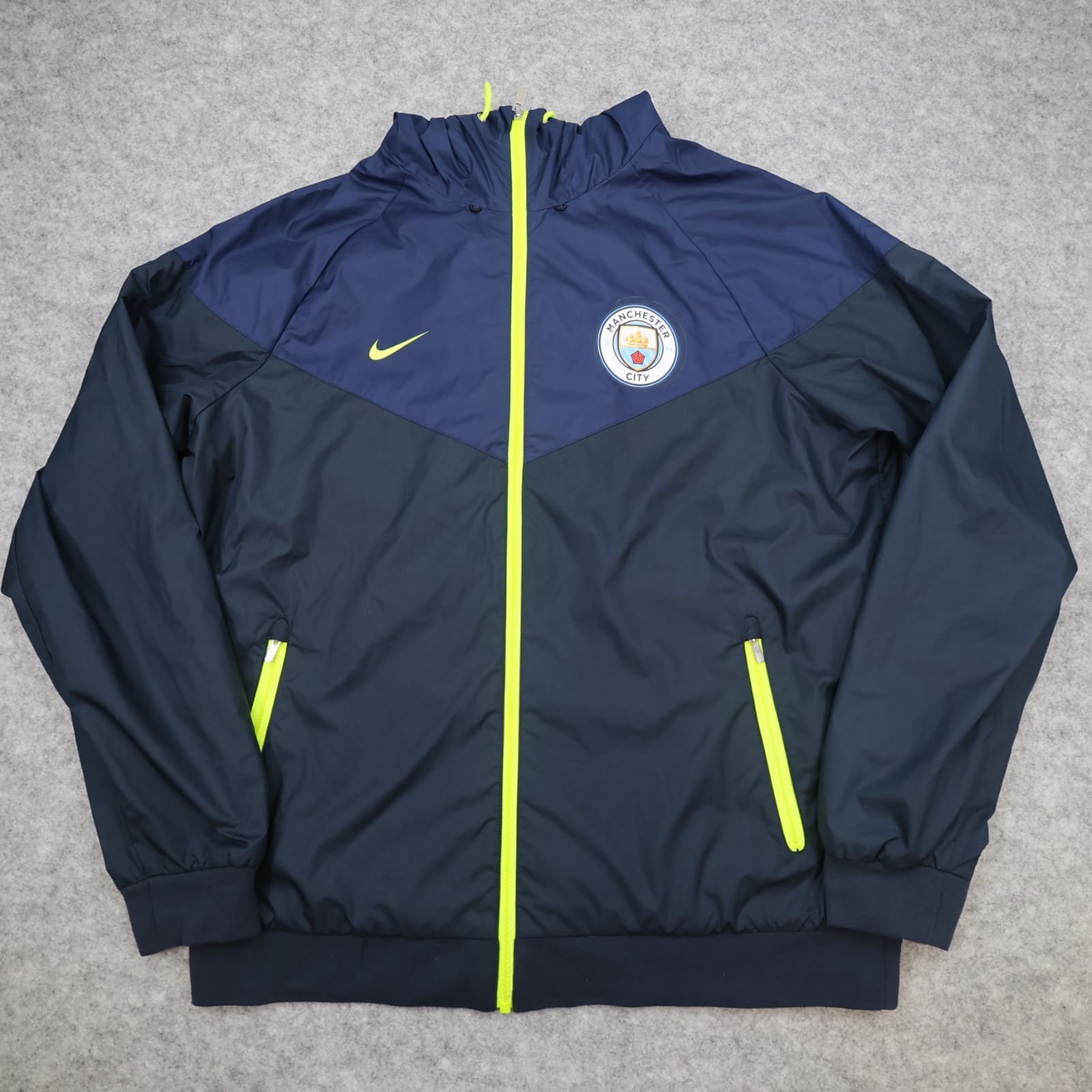 Manchester City Jacket Large Navy Training Rain Tracksuit Nike Mens Football