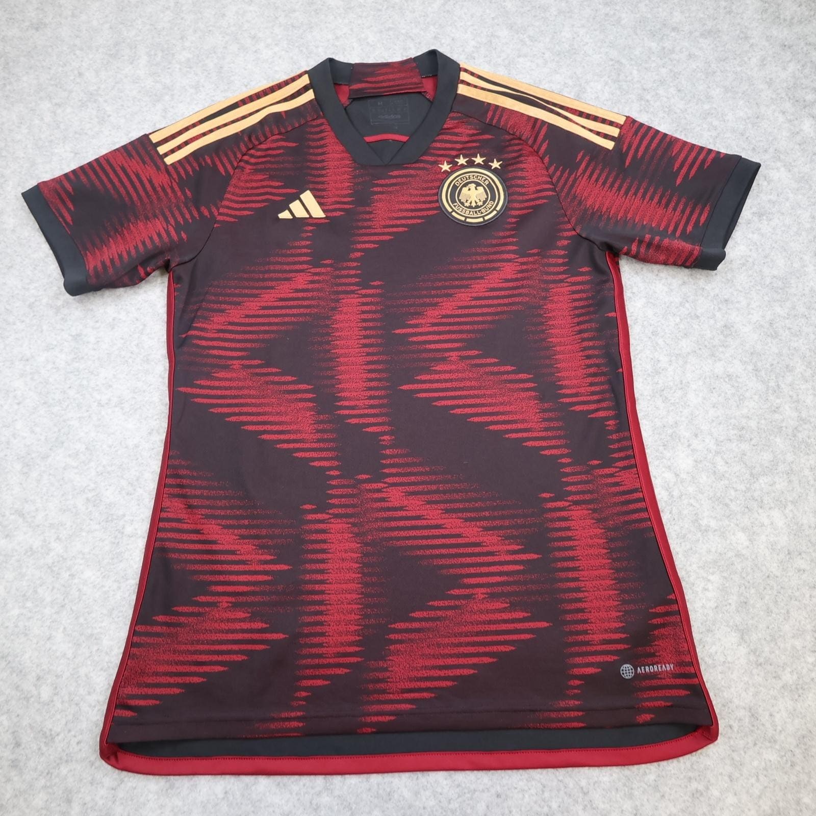 Germany Away Shirt Mens Medium Black 2022 2023 Football Adidas AEROREADY Jersey