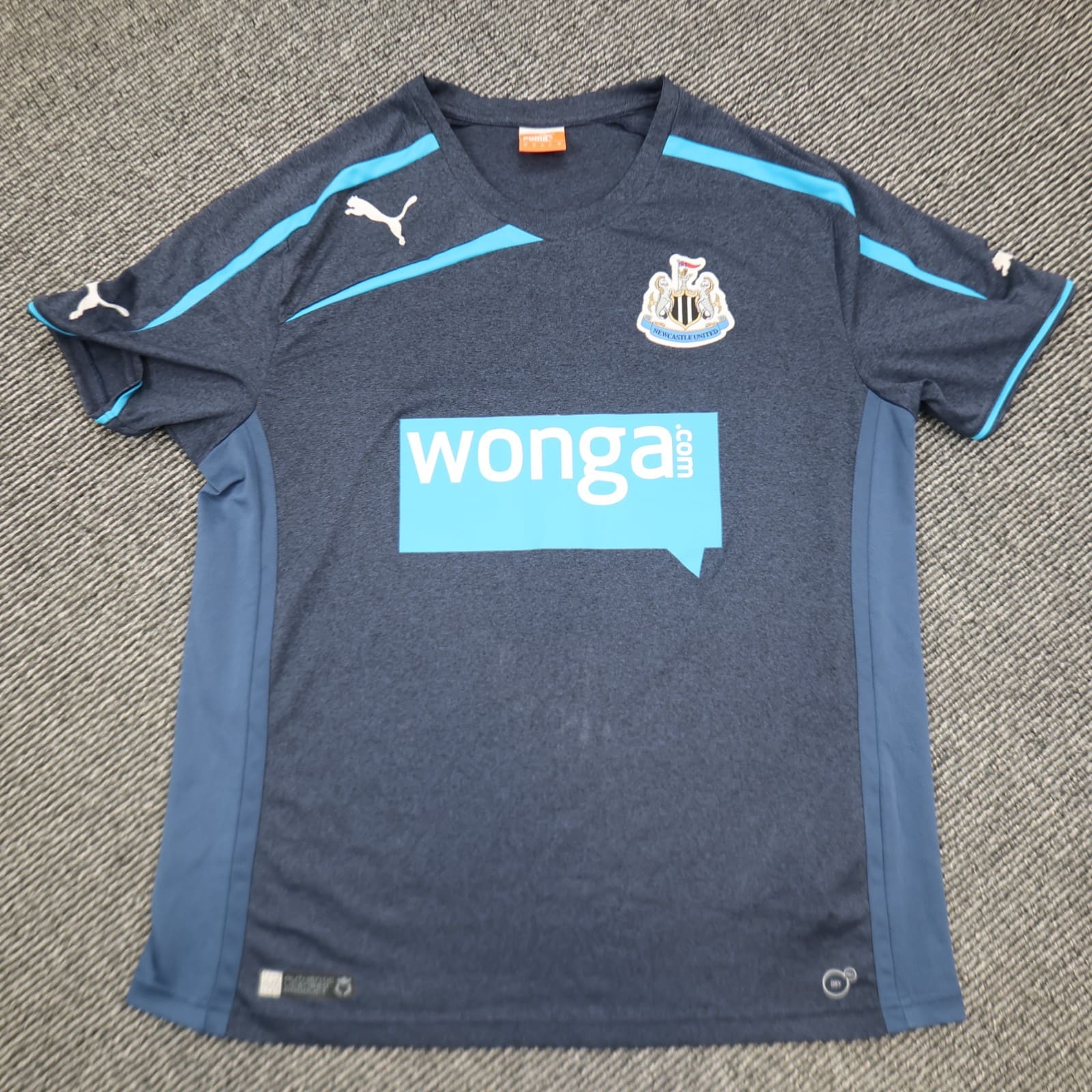 Newcastle United Shirt Medium Navy Away Kit 2013 2014 Puma Soccer Jersey Wonga