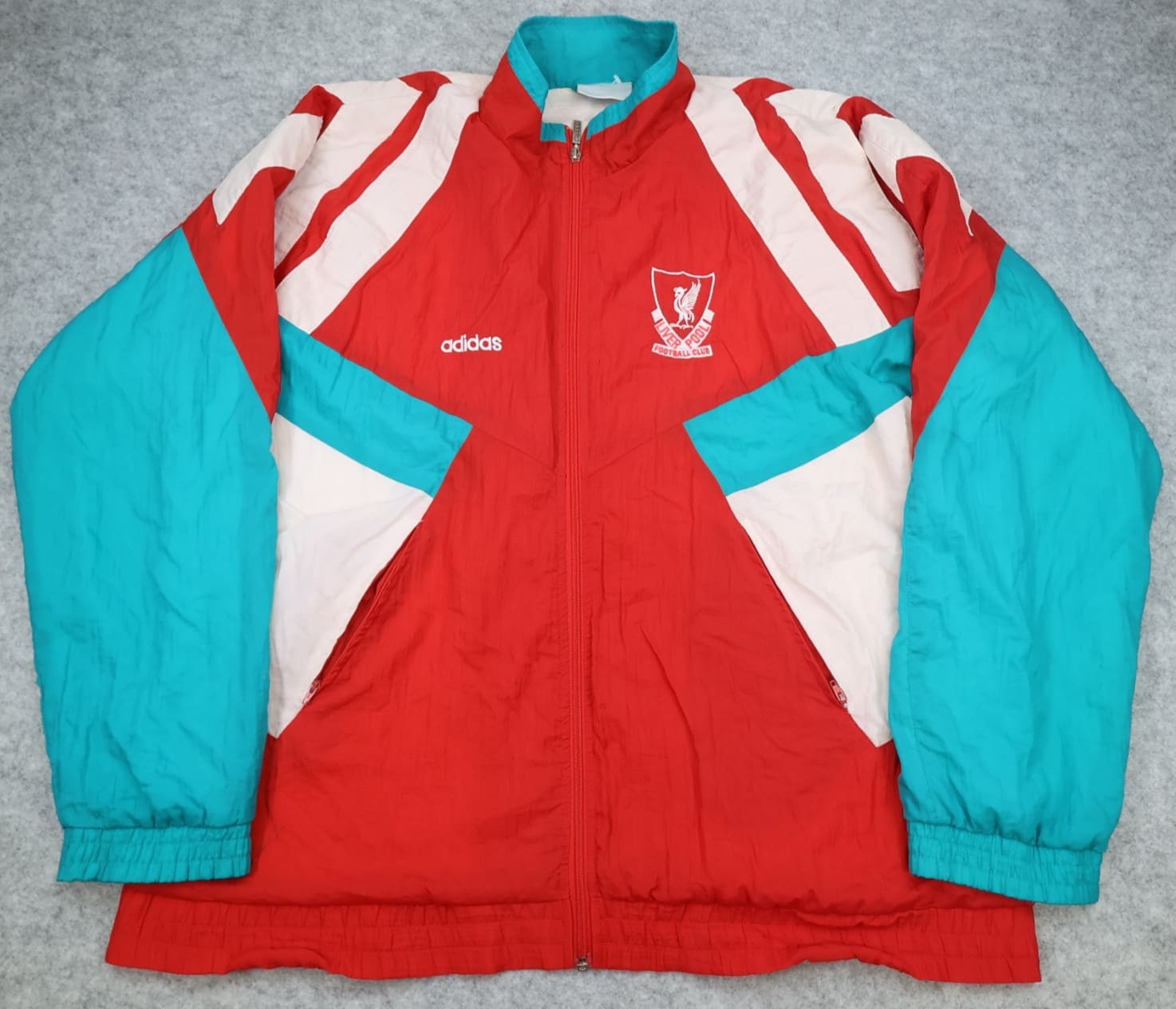 Vintage Liverpool Tracksuit Jacket Extra Large Red 1992 1993 Adidas Centenary