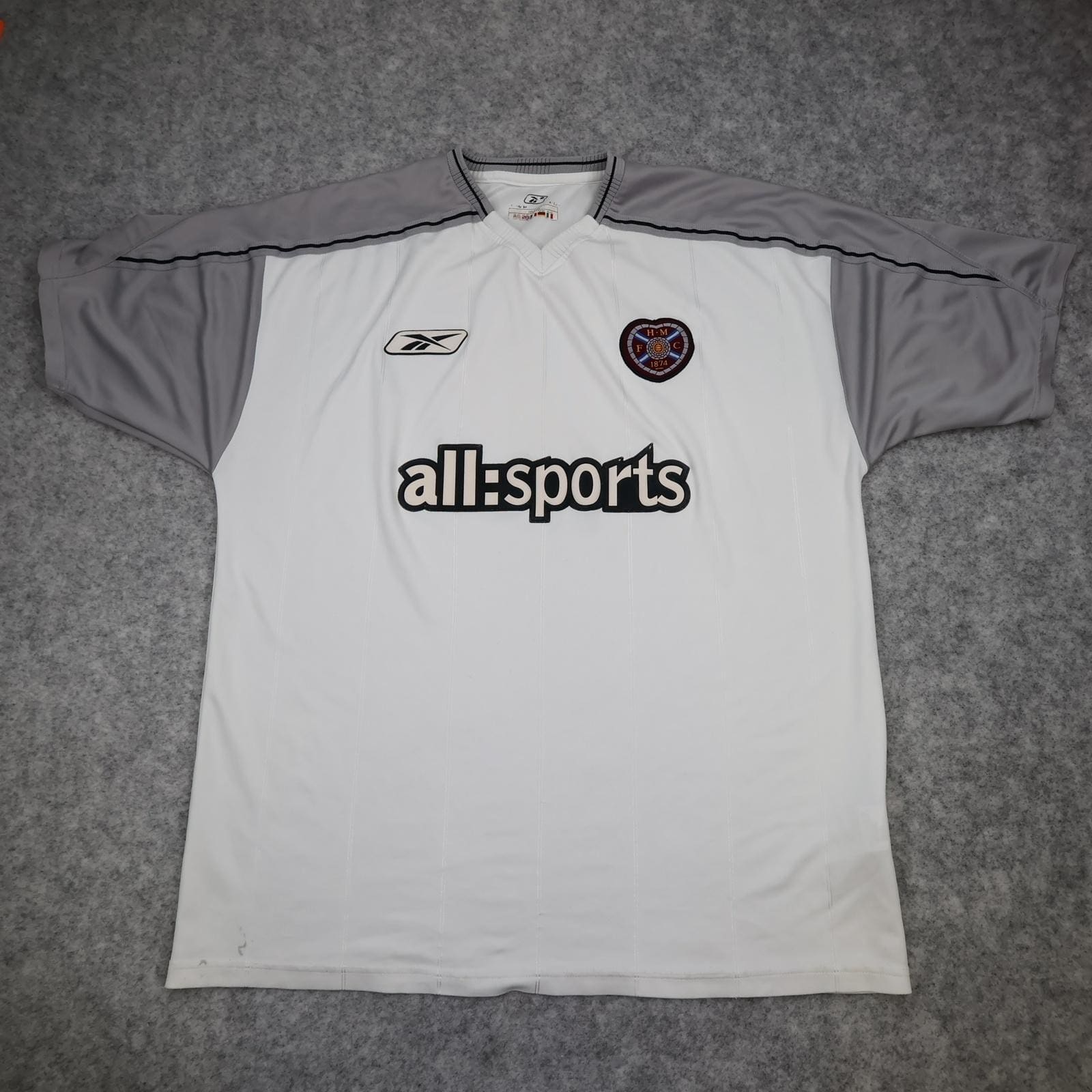 Vintage Hearts Shirt Mens Large White Away SPL Football Reebok All:sports
