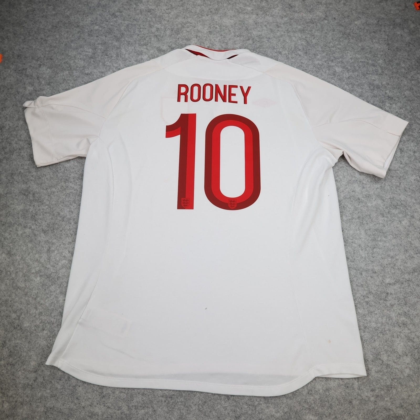 England Football Shirt 2XL White Home Kit Umbro 2012 2013 Wayne Rooney 50"