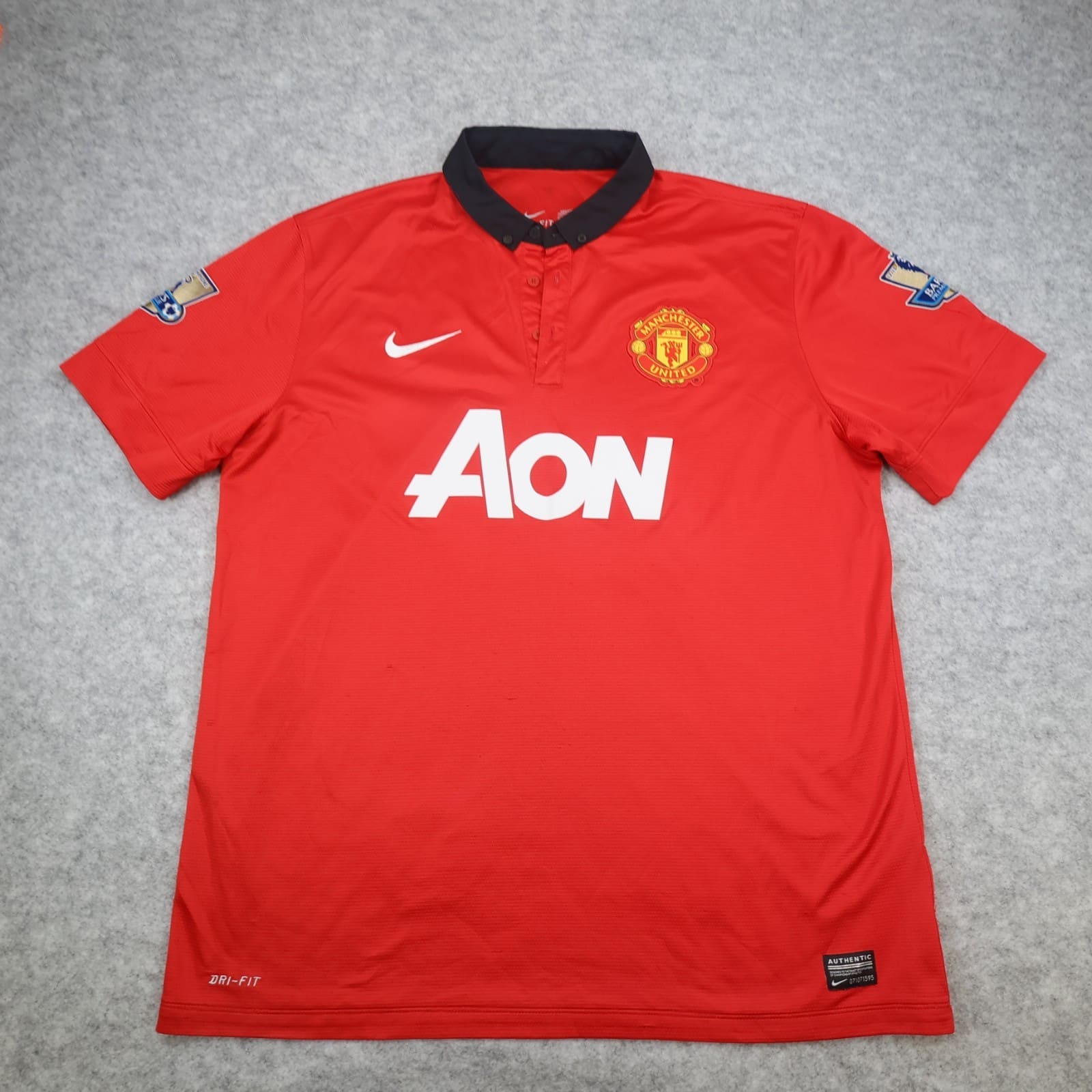 Manchester United Shirt Extra Large Red Home Kit 2013 2014 Nike Jersey Patches