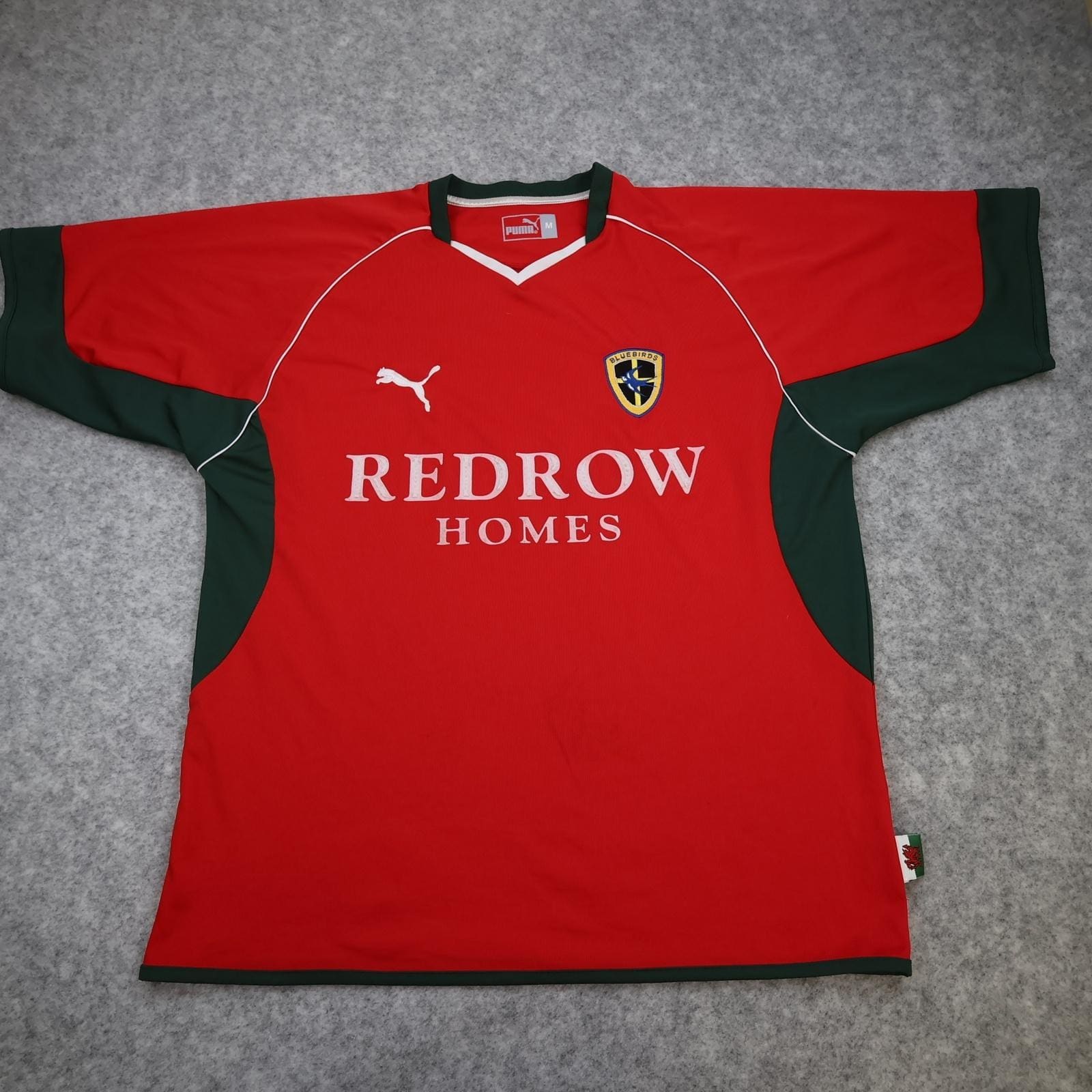 Cardiff City Shirt Mens Medium Red 2004 2005 Puma Redrow Homes Jersey Bluebirds
