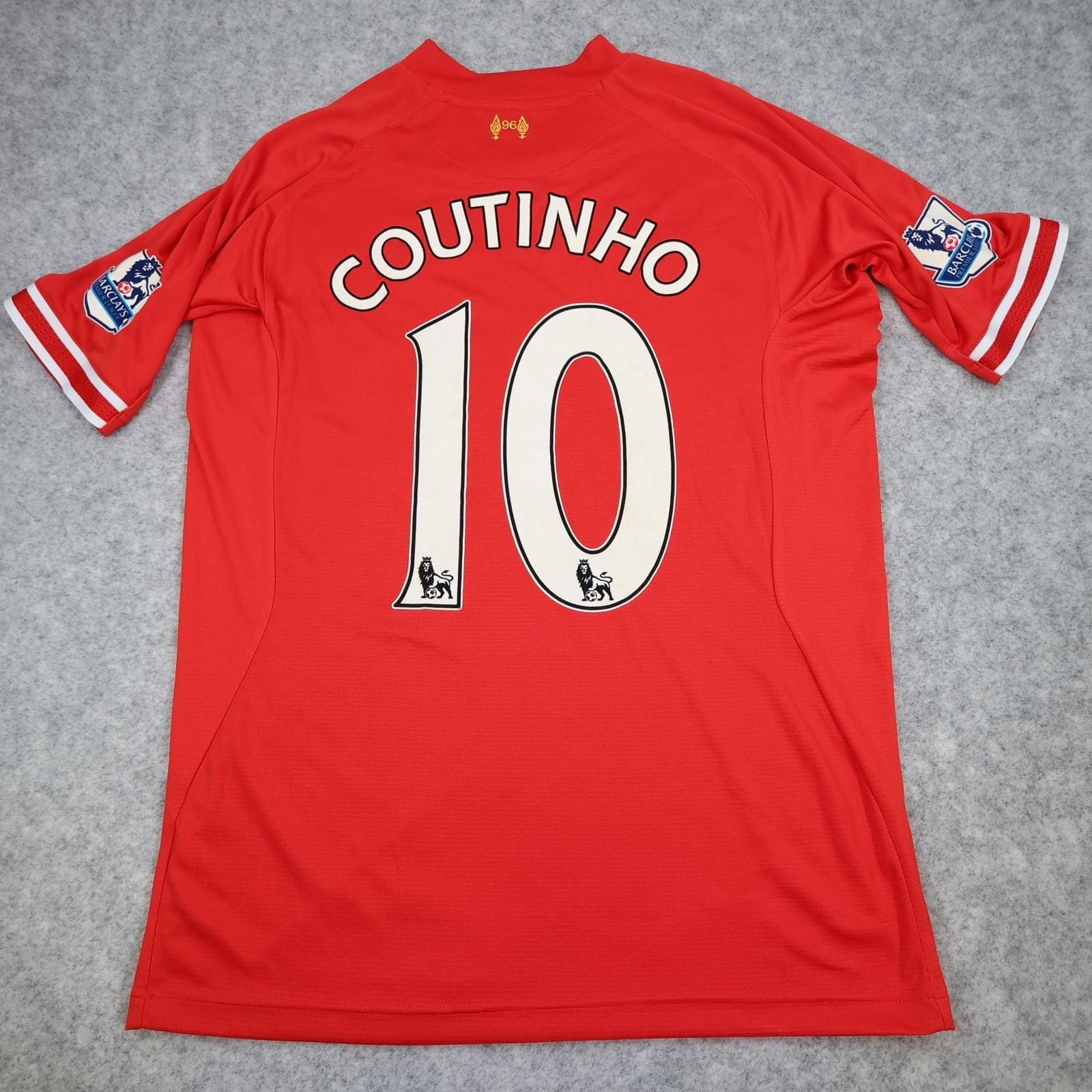 Liverpool Shirt Mens Large Red Home 2013 2014 EPL Football Warrior Coutinho 10