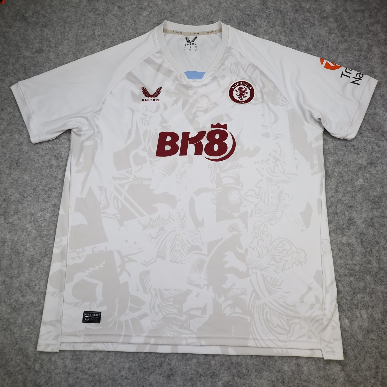 Aston Villa Shirt Mens 2XL White Away 2023 2024 EPL Football Castore BK8 Jersey