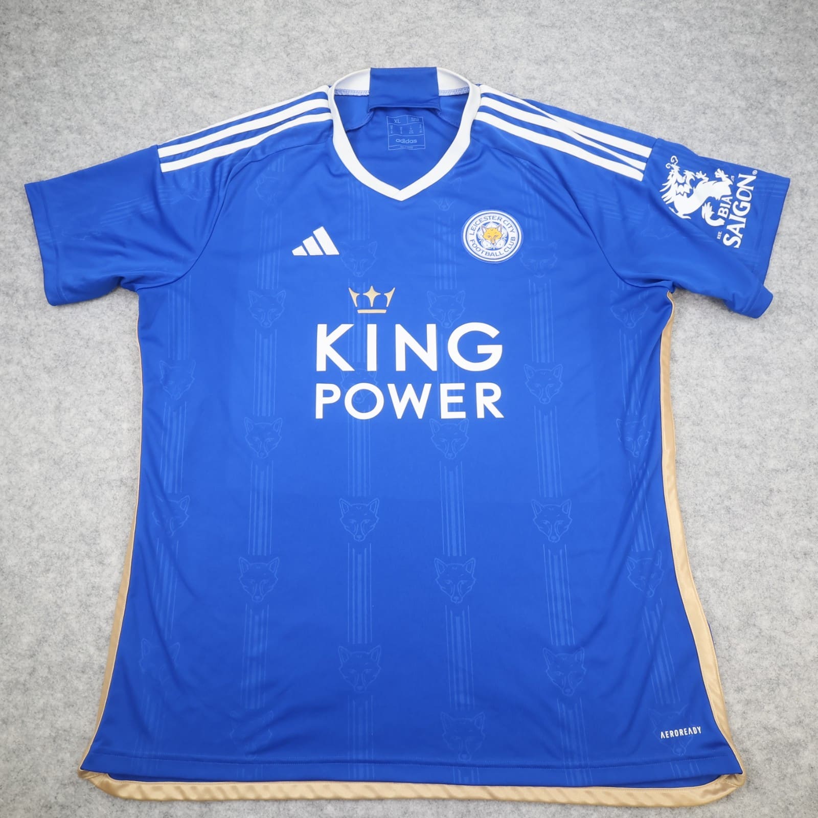 Leicester City Shirt Extra Large Blue 2023 2024 Adidas Soccer Jersey Football