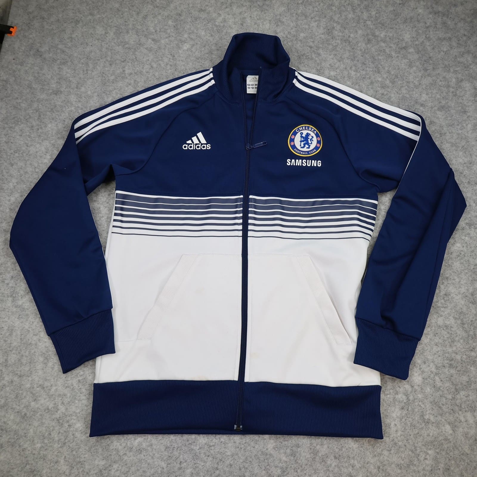 Chelsea Tracksuit Jacket Mens Medium Navy White Track 2011 2012 Anthem Soccer