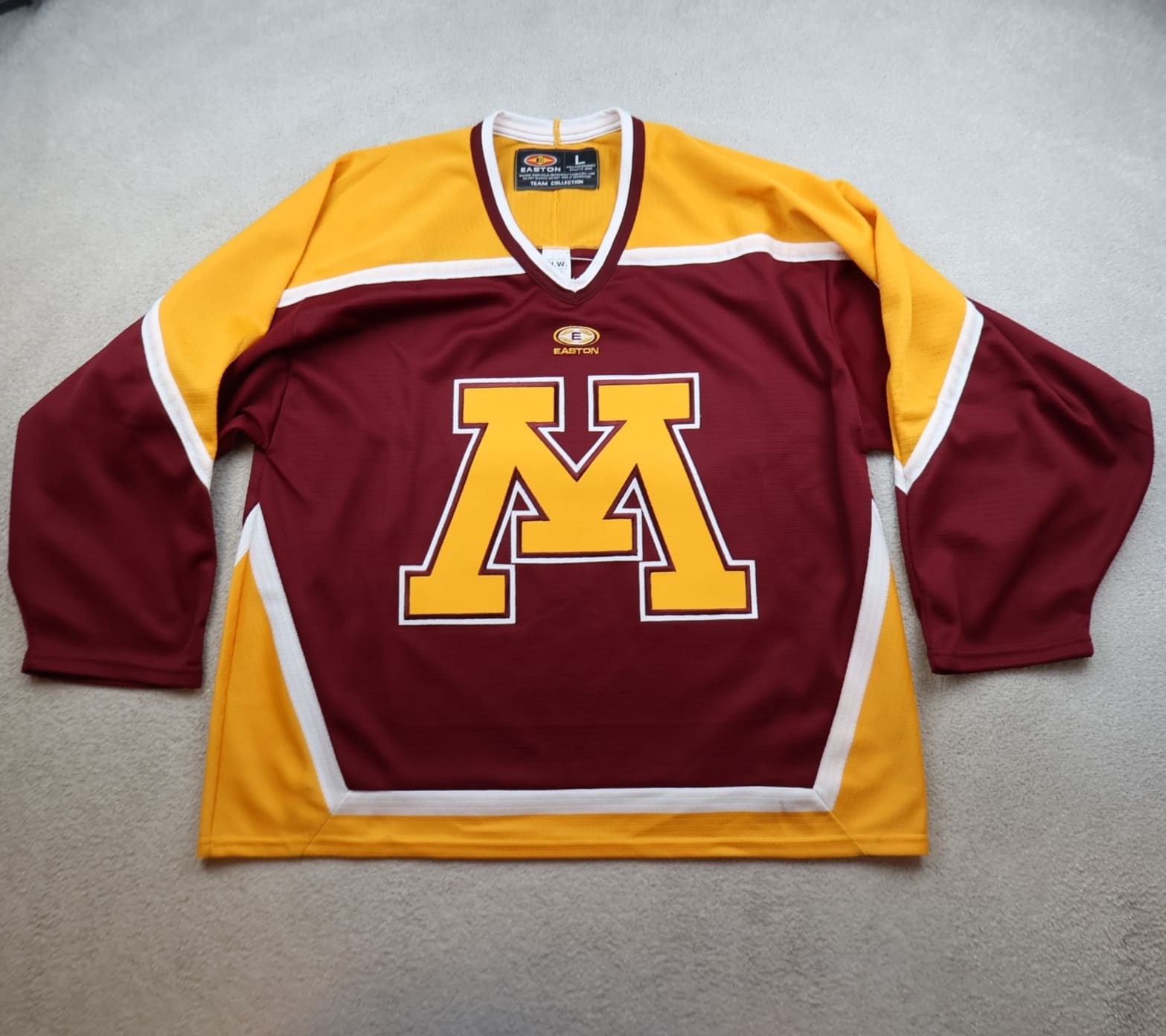 Vintage Minnesota Golden Gophers Wild Jersey Large Red Easton NCAA Ice Hockey