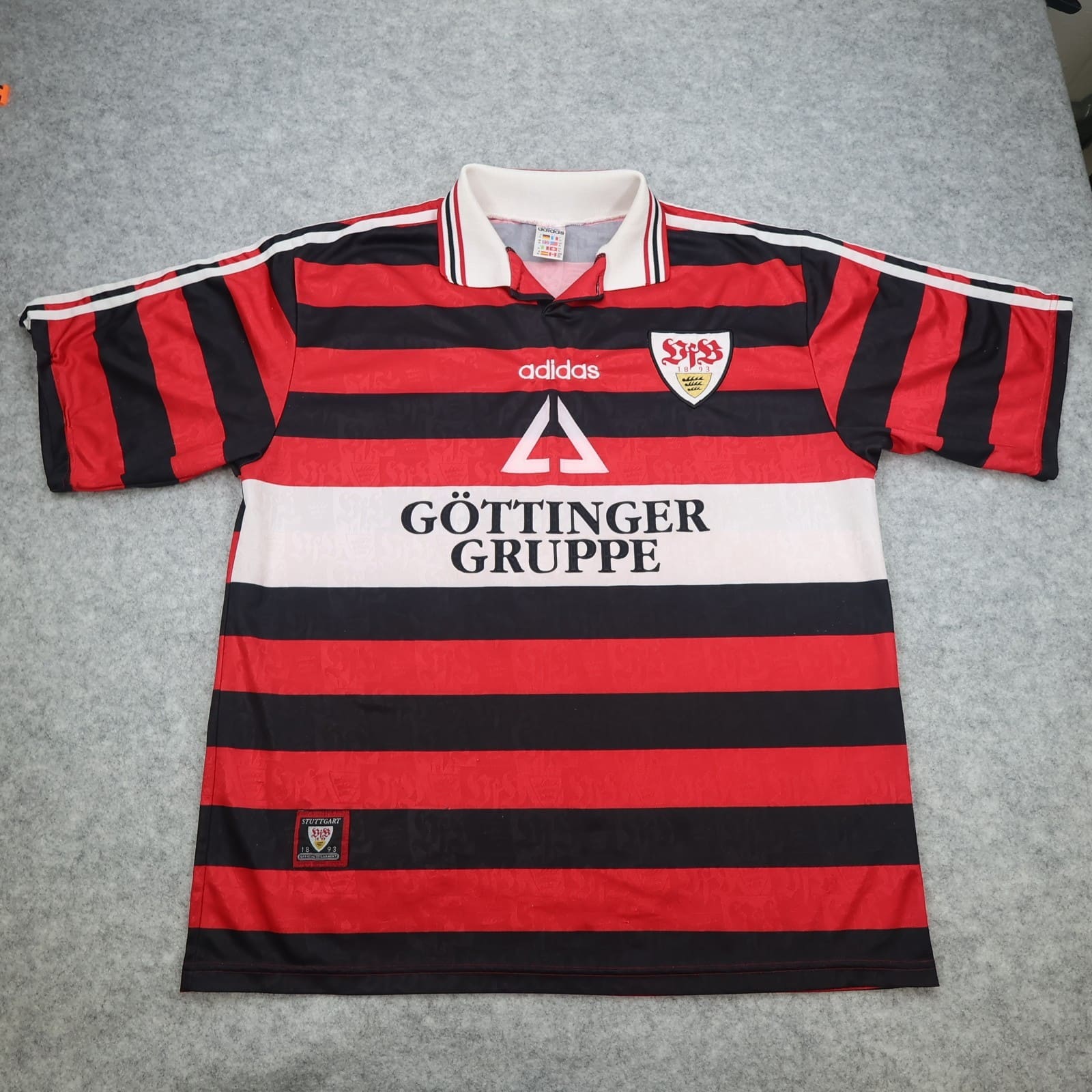 Vintage VFB Stuttgart Away Shirt Red Extra Large Kit Adidas Jersey 1997 1998