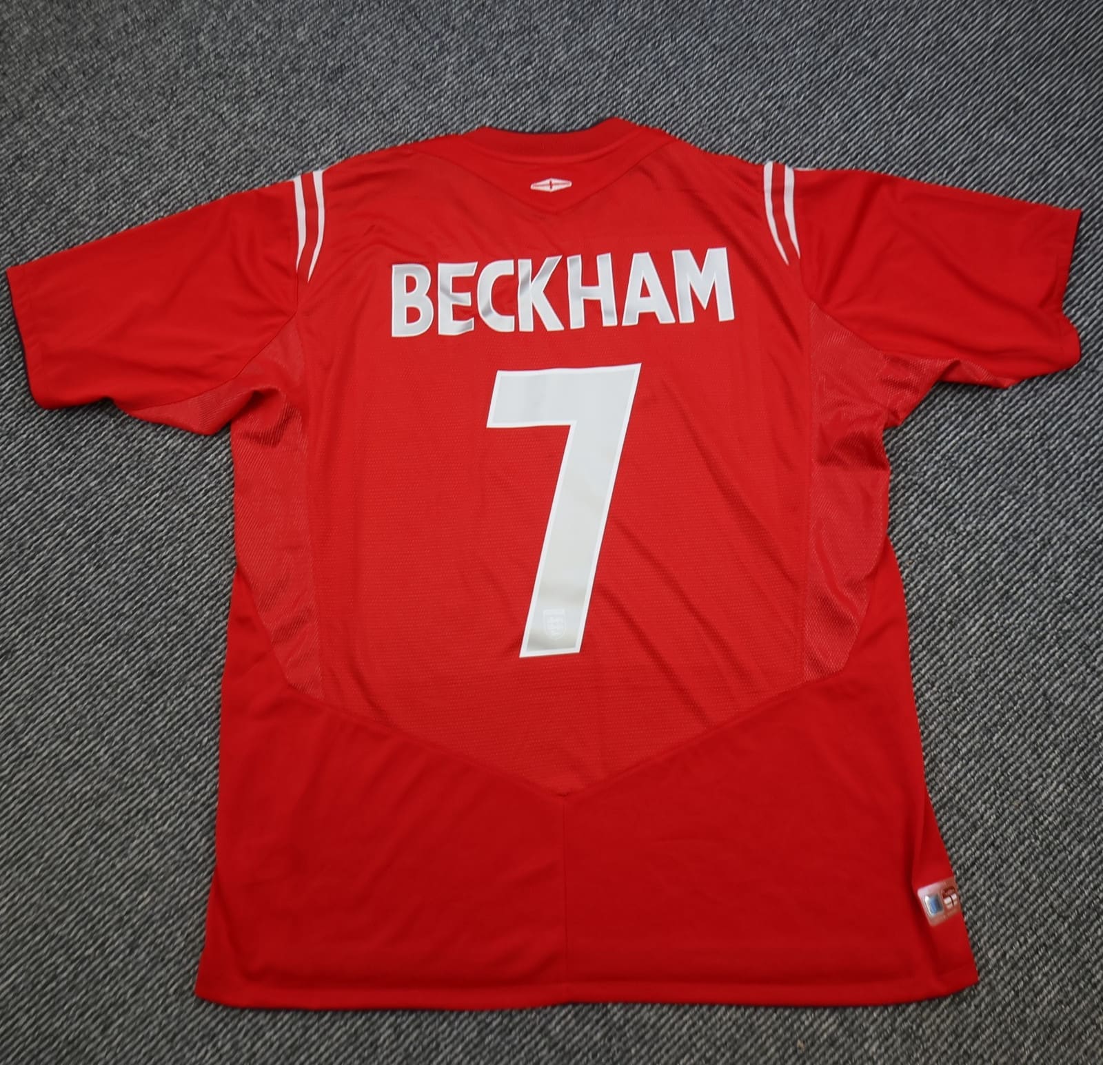 England Football Shirt Extra Large Red Away Euro 2004 2006 Jersey David Beckham