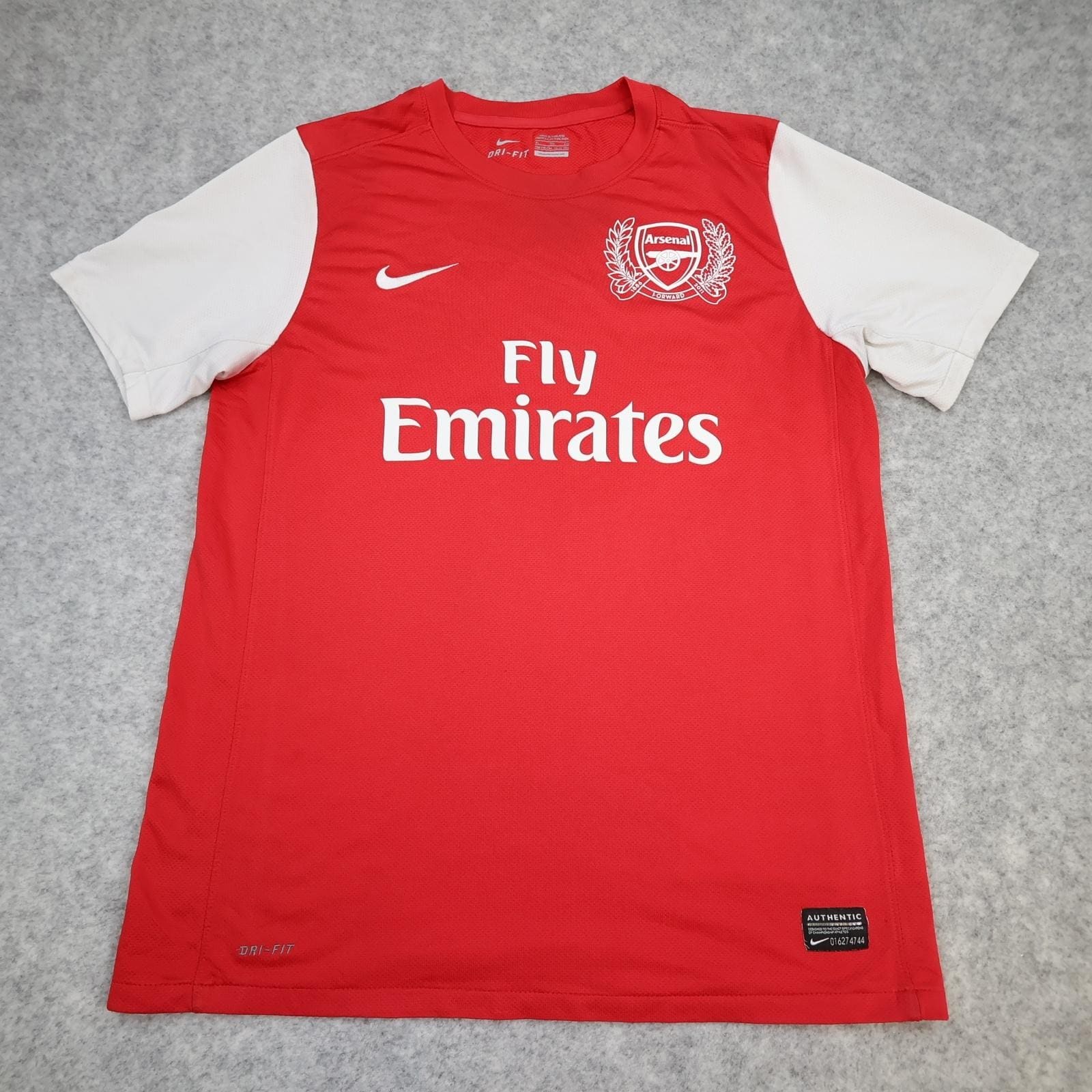 Arsenal Shirt Kids XL 13-15 Years Red Home 2011 2012 Nike Fly Soccer Jersey
