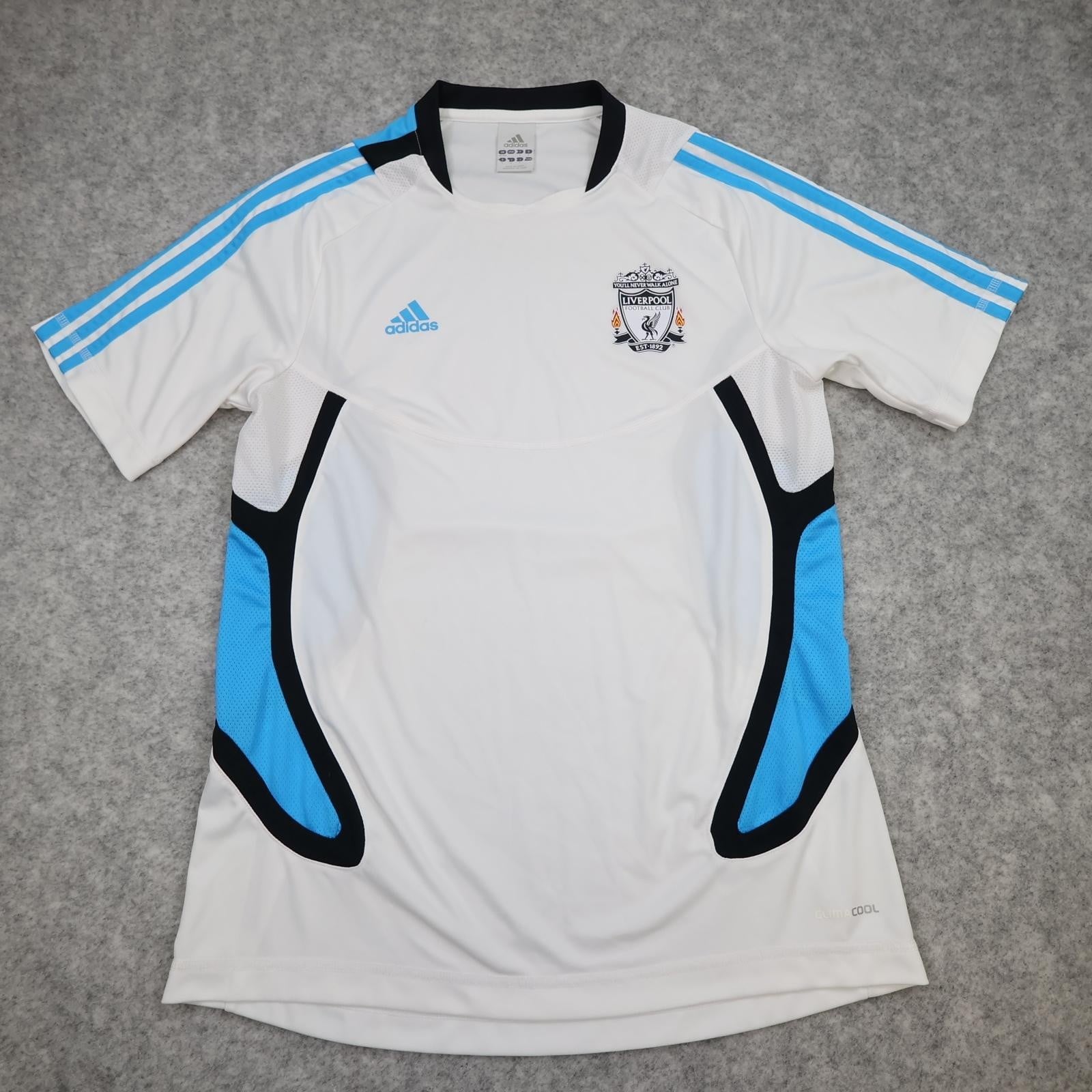 Liverpool Training Shirt Mens Medium White 2011 2012 Football Adidas Climacool