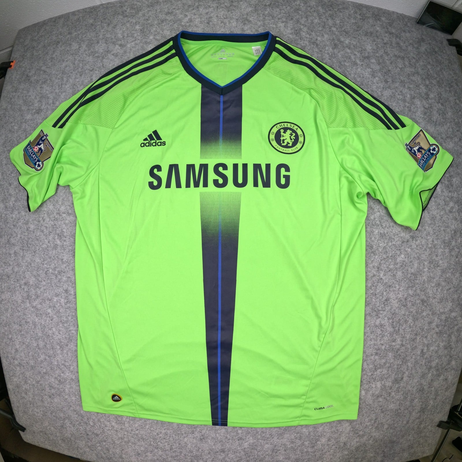 Chelsea Football Shirt 2XL Green Third 2010 11 adidas Lampard 8 Soccer Jersey