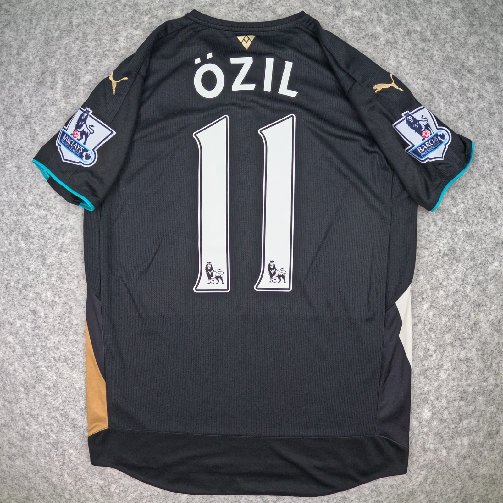 Arsenal Football Shirt Medium Black Third 2015 16 Puma Mesut Ozil 11 Jersey