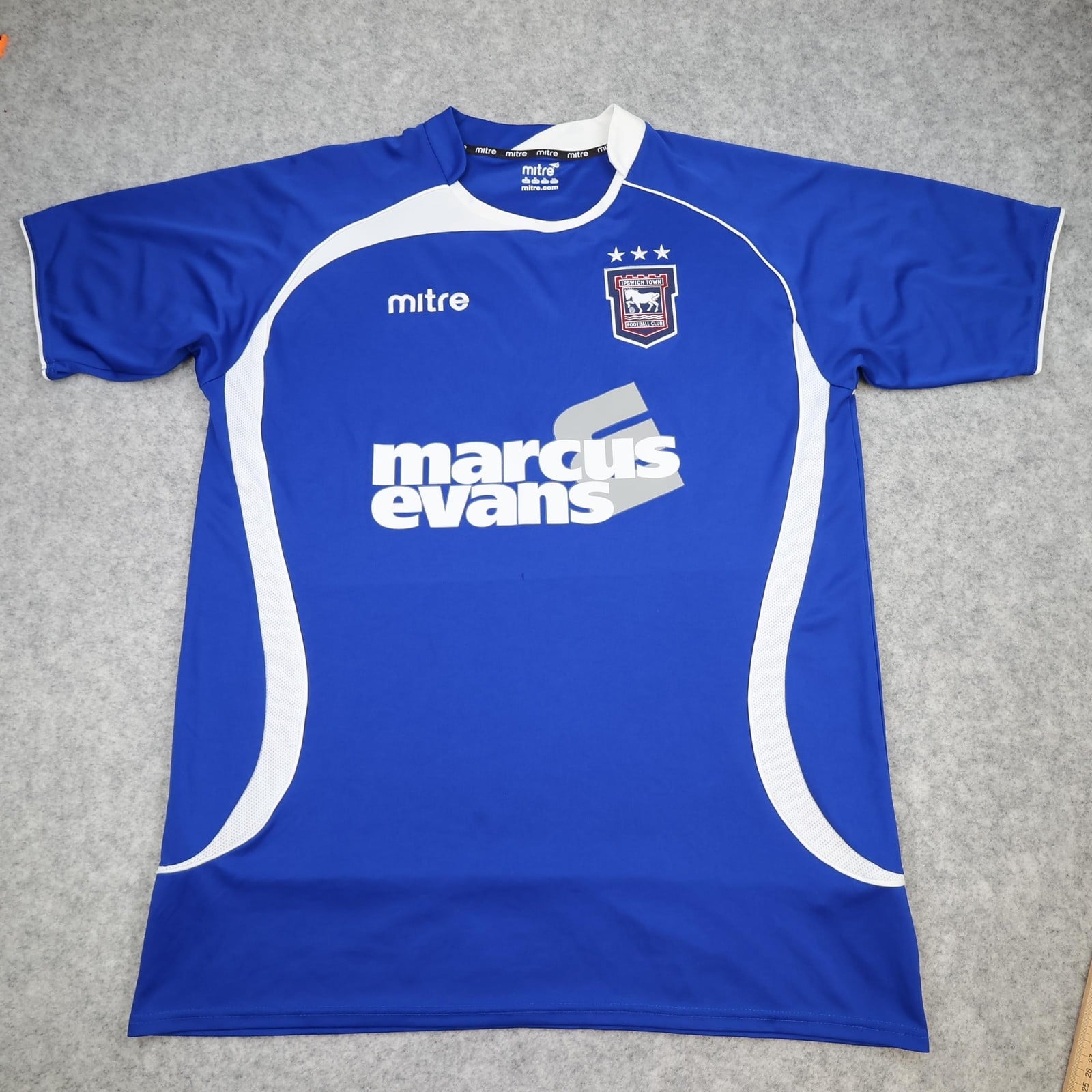 Ipswich Town Shirt Mens XL Blue Home Football Soccer Mitre 2009 2011 Jersey