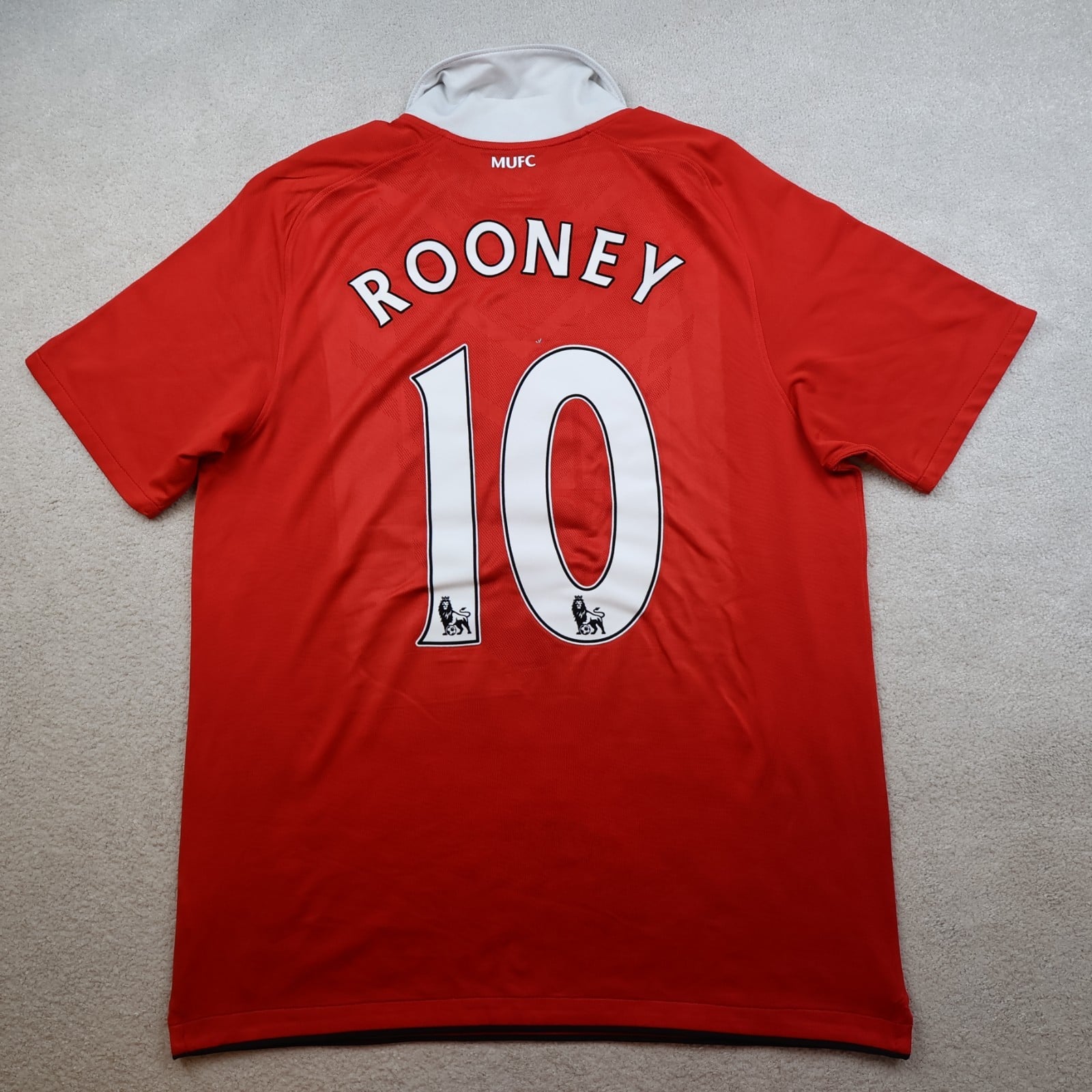 Manchester United Shirt Large Red Home Kit 2010 2011 Nike Jersey Wayne Rooney 10