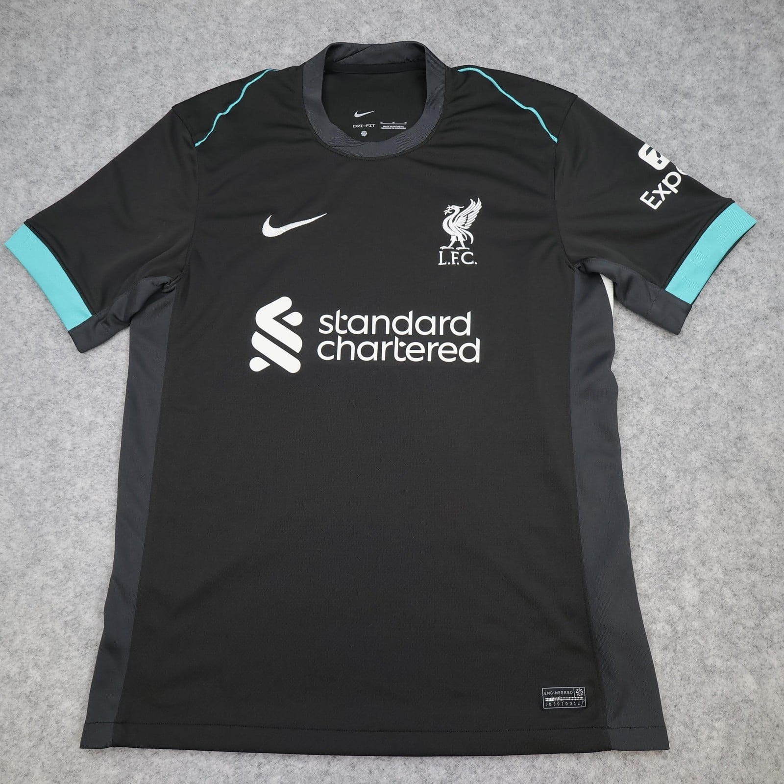 Liverpool Shirt Mens Medium Black Away Football Nike 2024 2025 Soccer Jersey