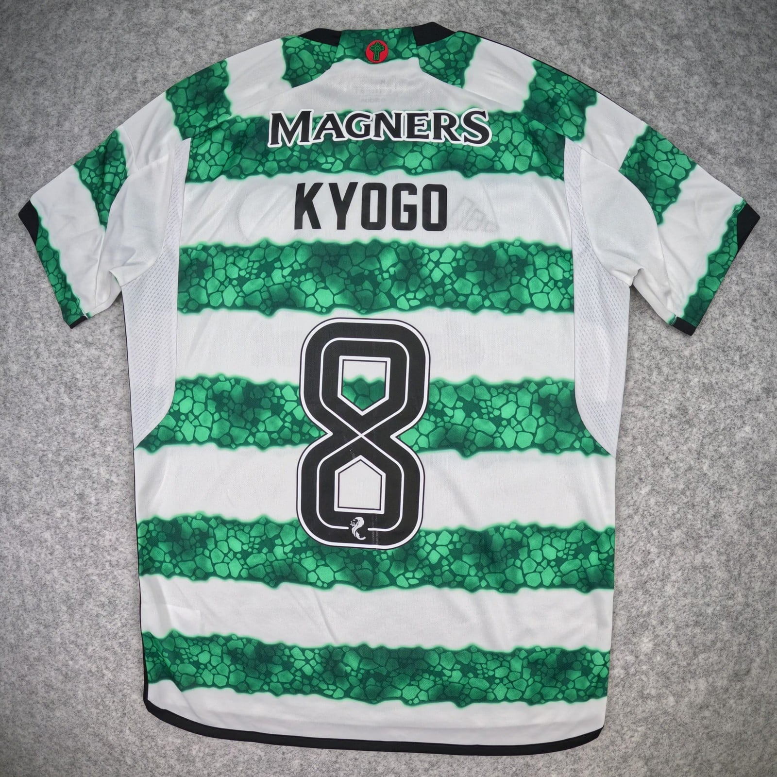 Celtic Football Shirt Home Medium Green 2023 2024 Adidas Kyogo 8 Soccer Jersey