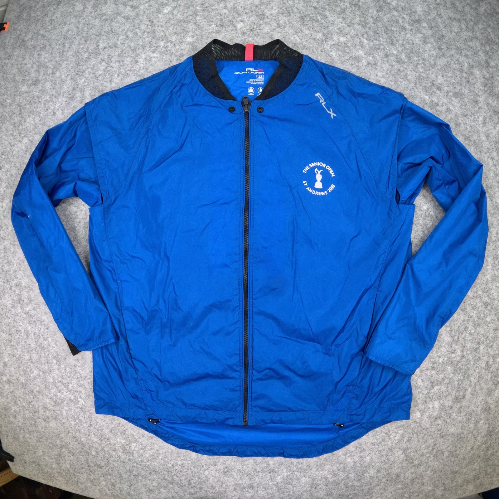 Ralph Lauren RLX Jacket Large Womens Blue 2018 Senior Open St Andrews 2018