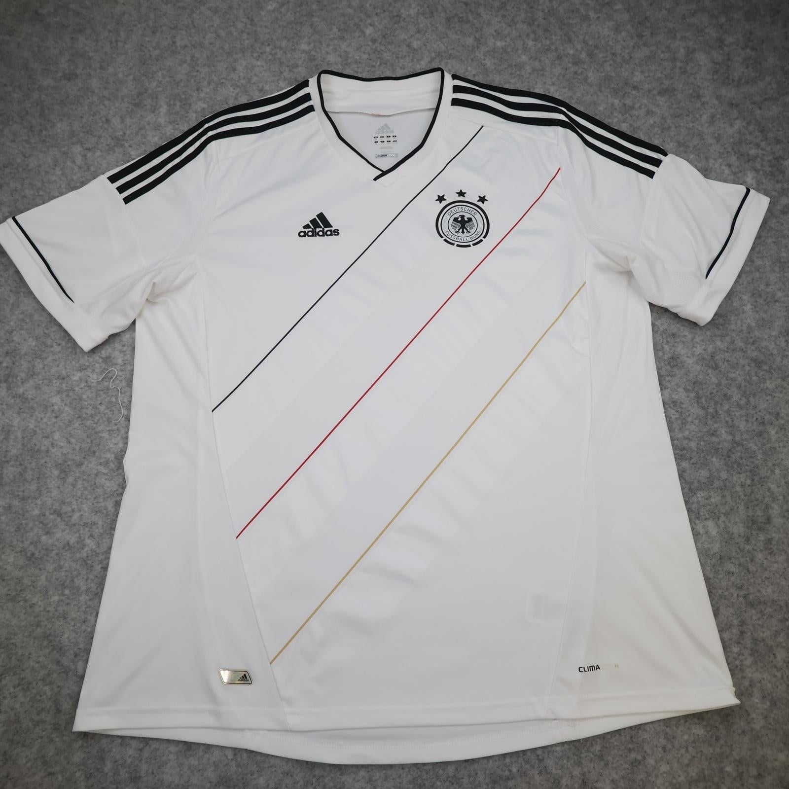 Germany Home Shirt Mens 2XL White 2012 2013 Football Adidas ClimaCool Jersey
