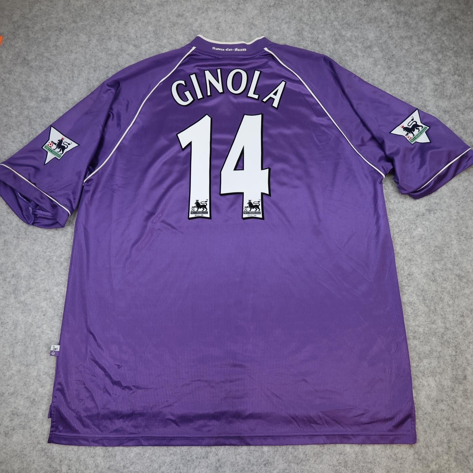 Vintage Tottenham Hotspur Shirt Mens 2XL Purple 1996 1997 Pony Ginola 14 Jersey